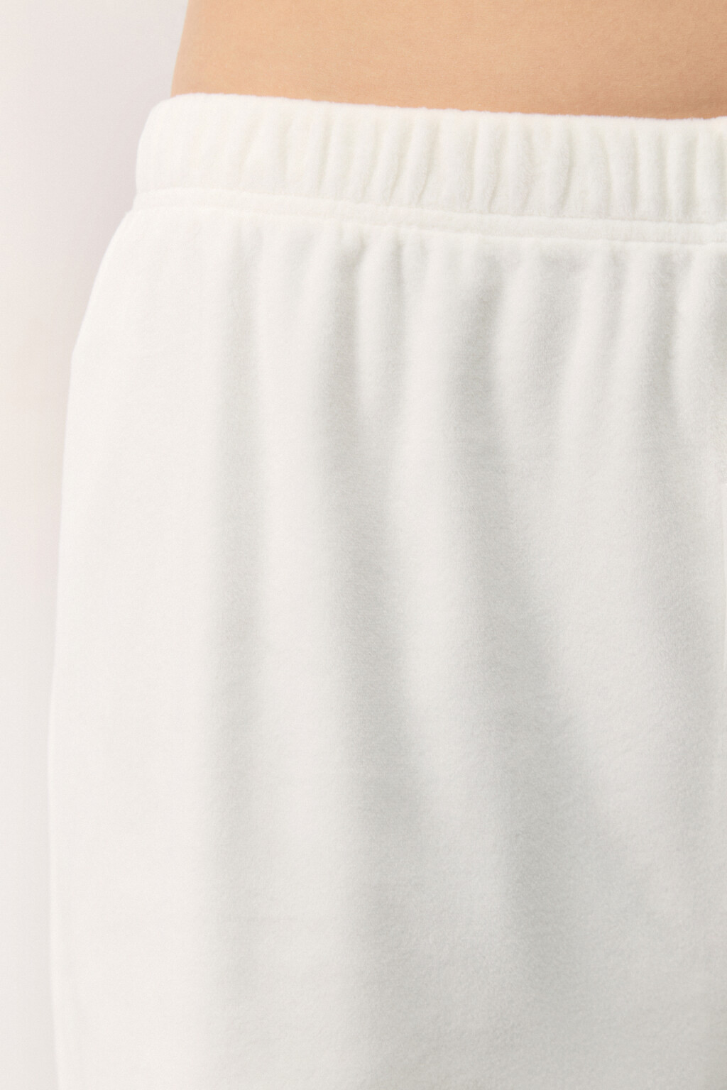 Шорты домашние плюшевые со стразами - цвет ванильный - 7