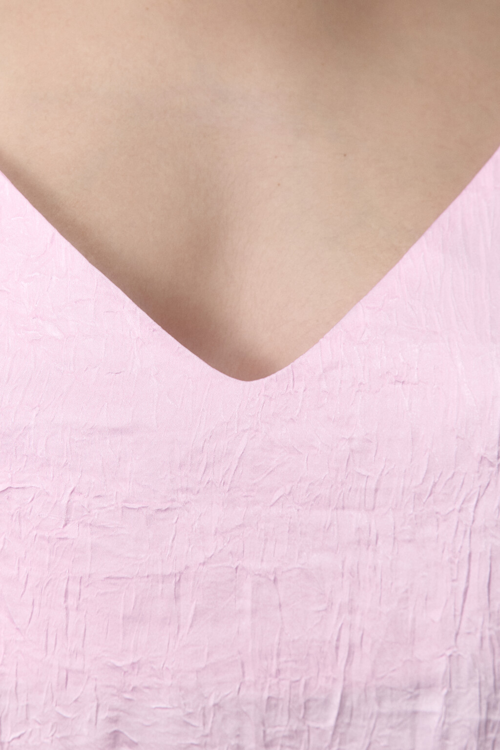 Платье-комбинация мини домашнее атласное - цвет розовый - 7