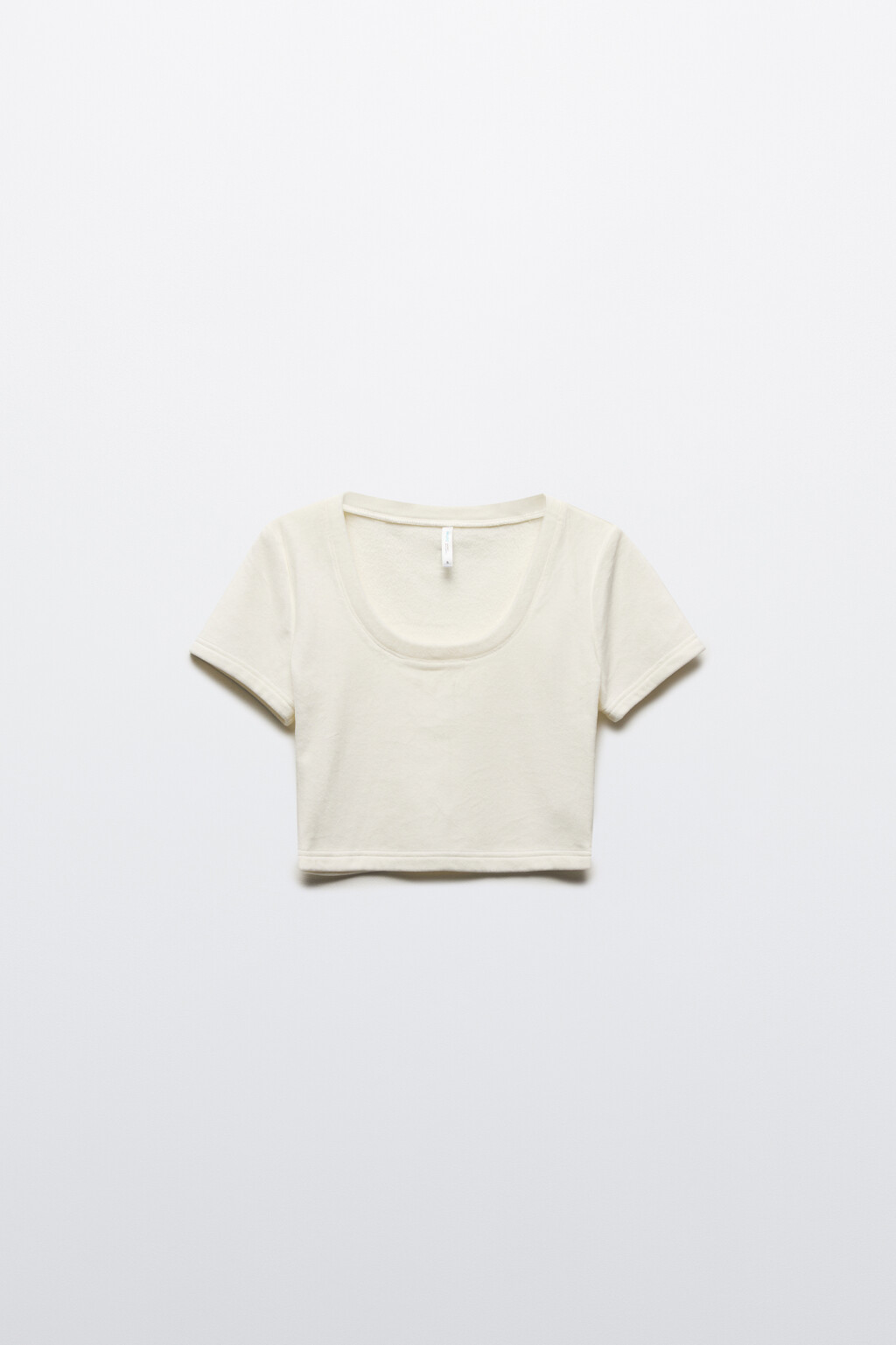 Топ-футболка домашний плюшевый со стразами - цвет ванильный - 8