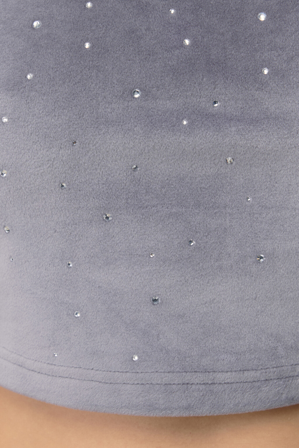 Топ-футболка домашний плюшевый со стразами - цвет серый - 8