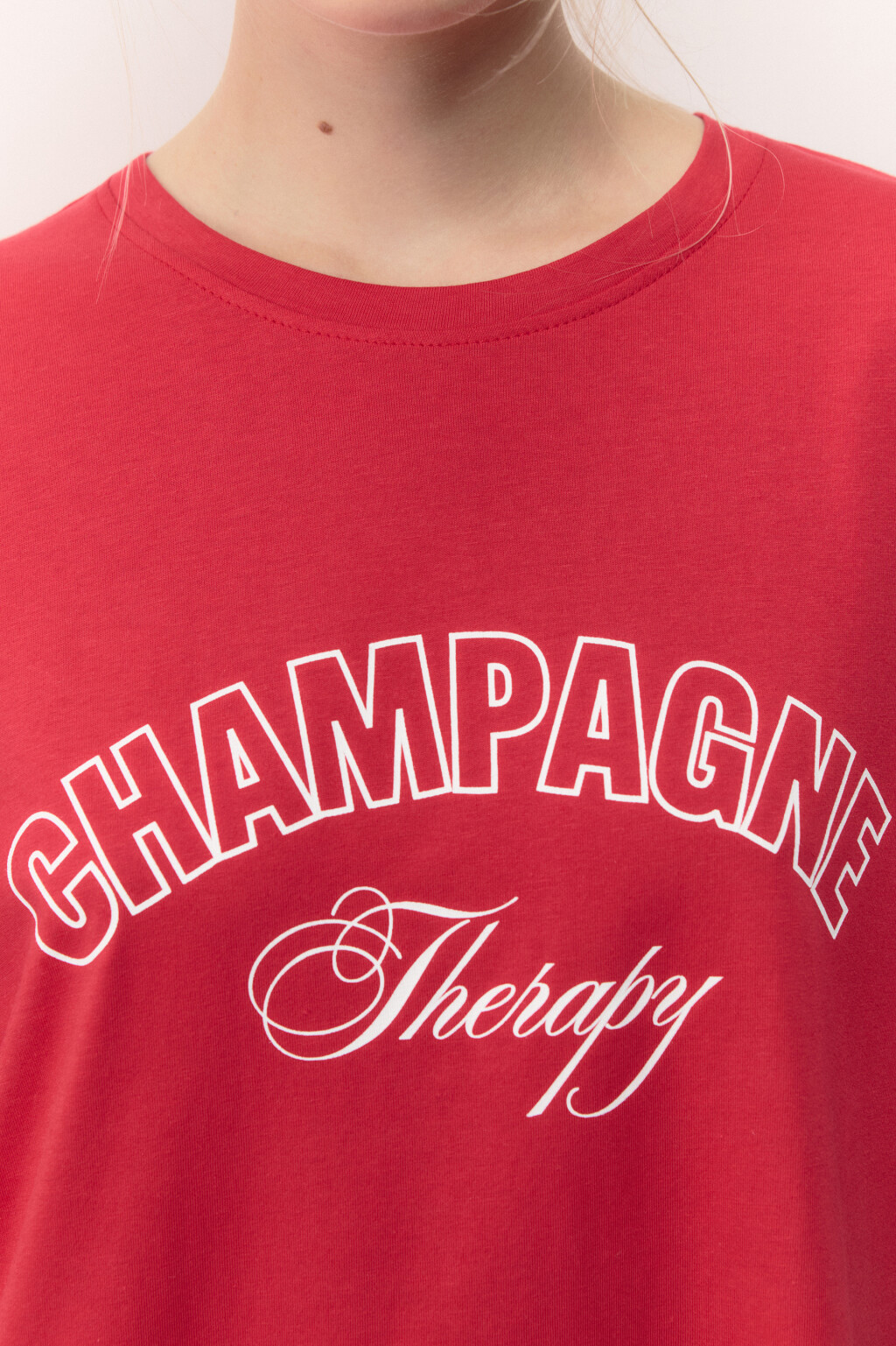 Футболка хлопковая с рождественским принтом - цвет красный - 6