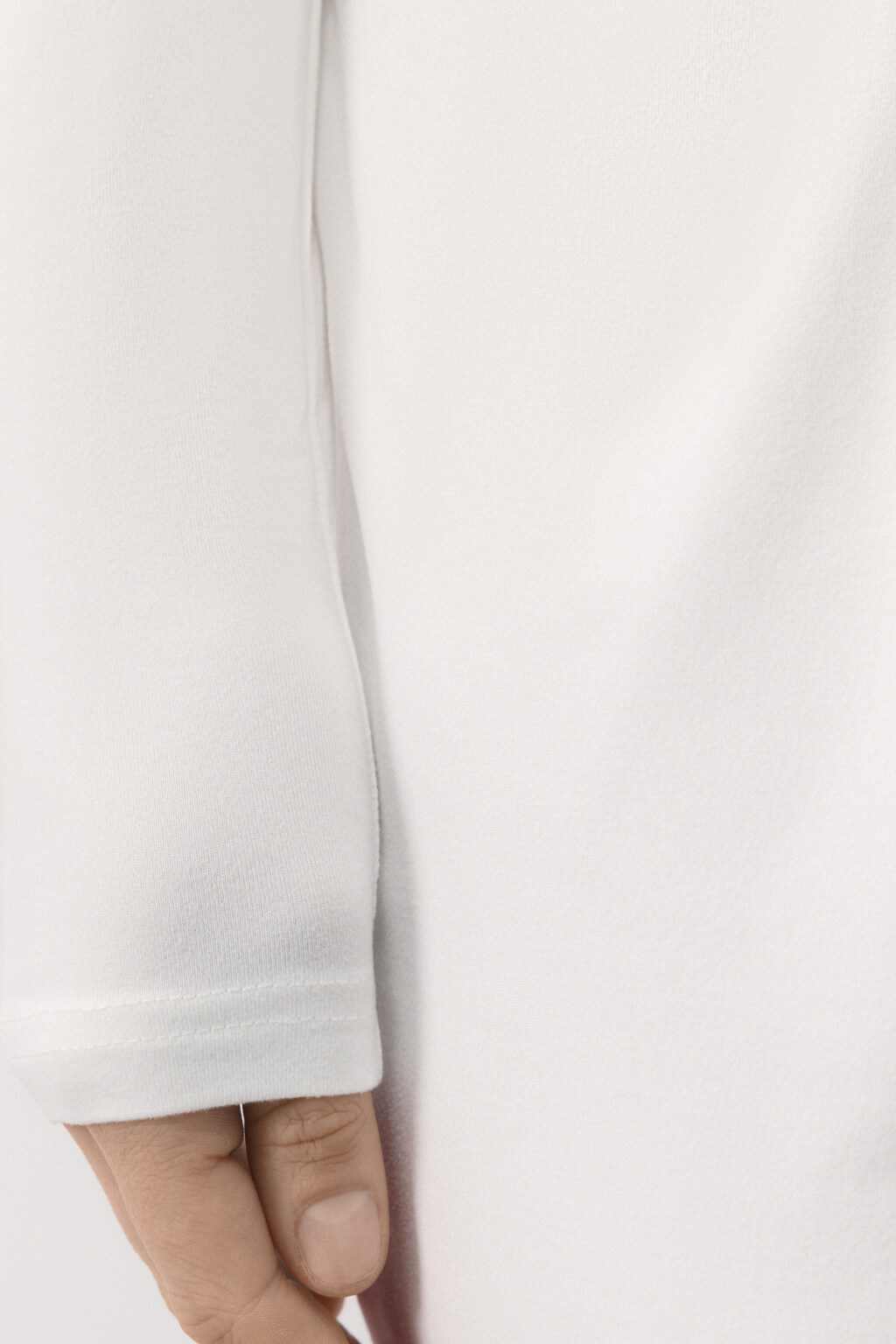 Лонгслив домашний укороченный с застежкой - цвет ванильный - 7