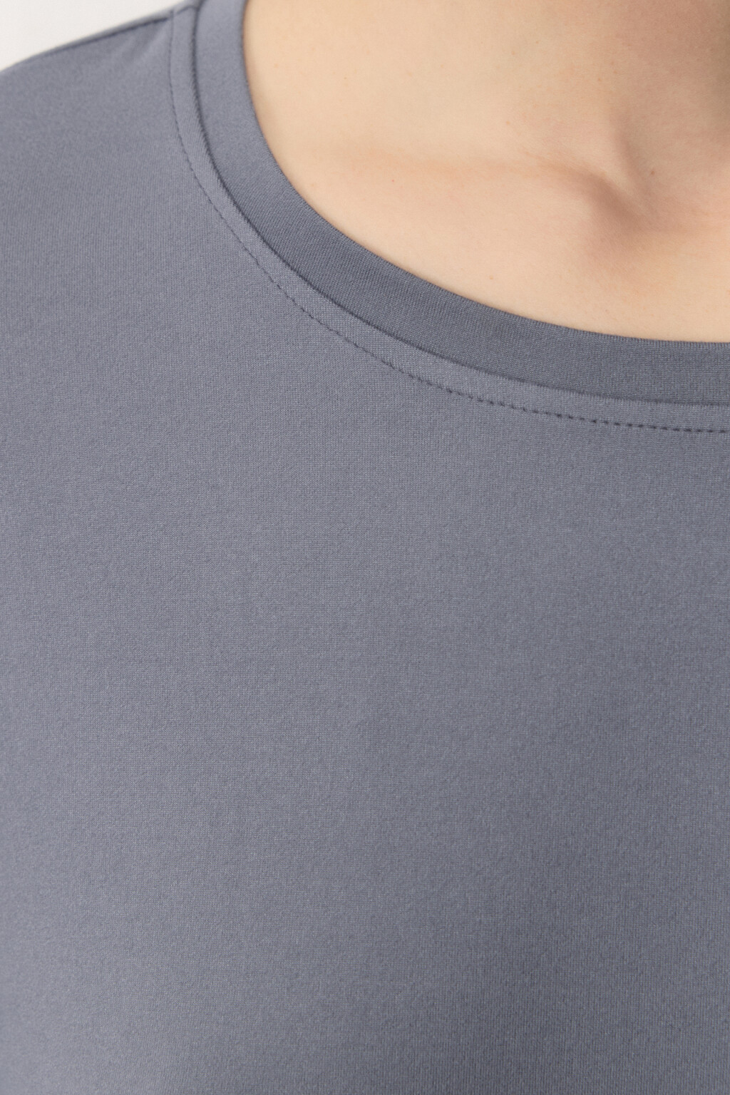 Лонгслив домашний из гладкого трикотажа - цвет серый - 6