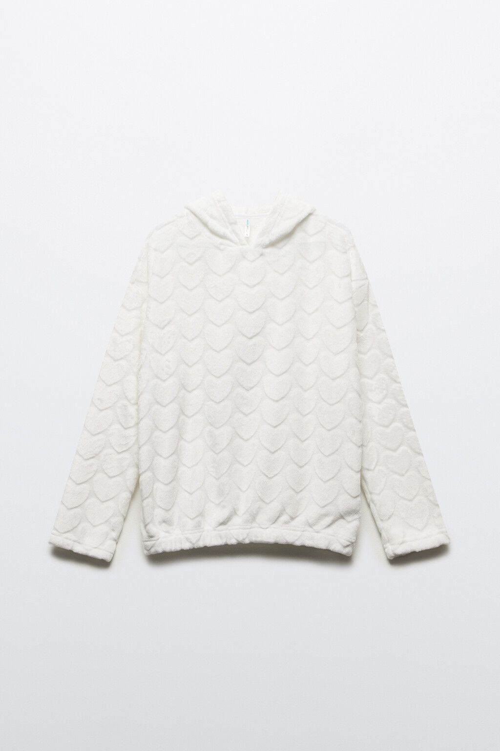 Толстовка домашняя плюшевая с сердечками - цвет ванильный - 9