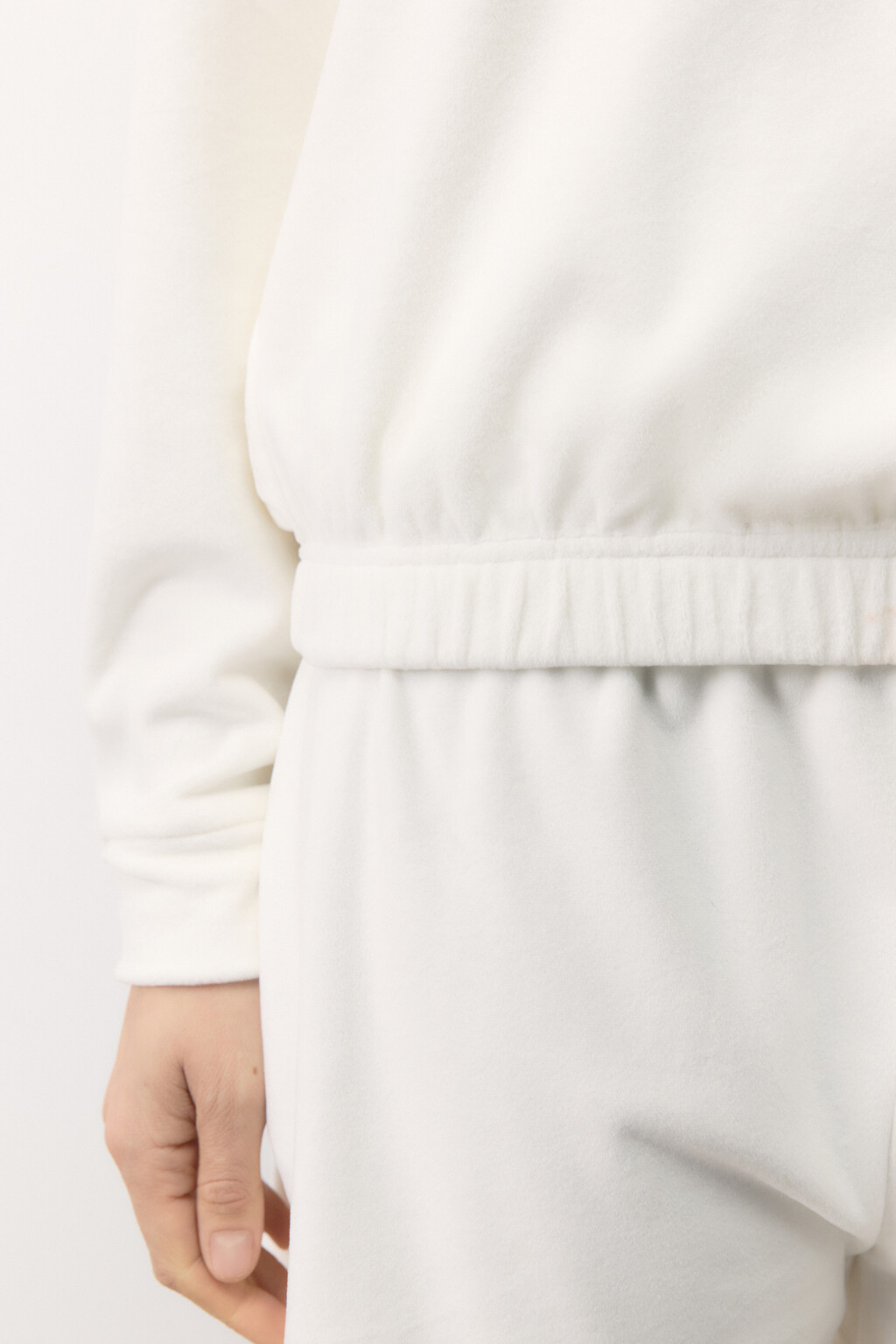 Толстовка домашняя плюшевая со стразами - цвет ванильный - 8