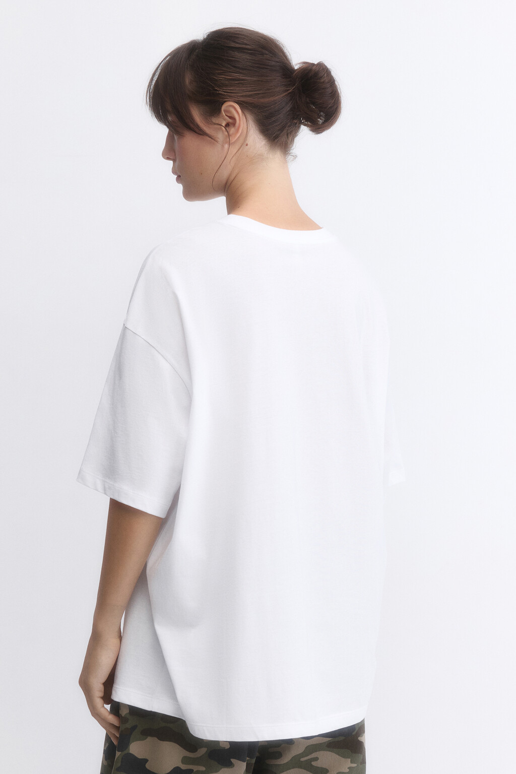 Футболка oversize с принтом в стиле аниме - цвет белый - 5