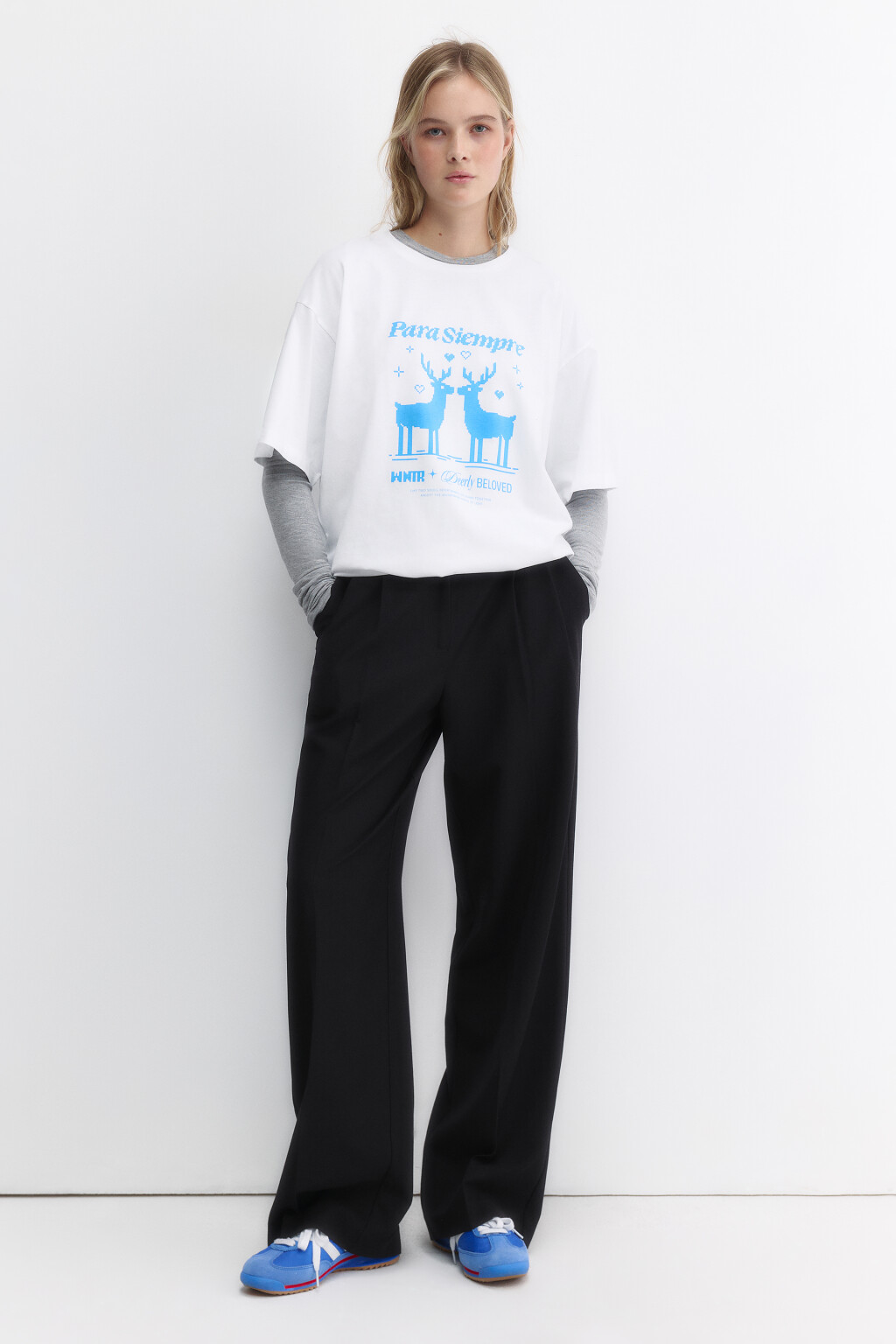 Футболка хлопковая с принтом и надписями - цвет белый - 5