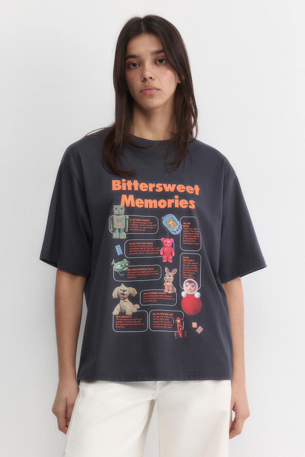 Футболка хлопковая с принтом y2k - цвет серый - 2