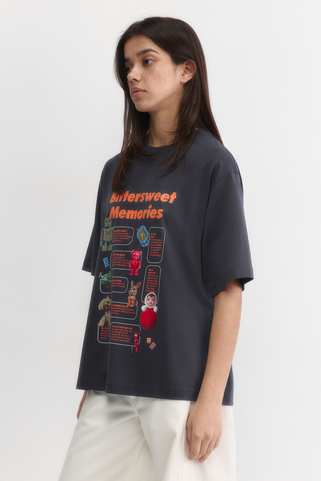 Футболка хлопковая с принтом y2k - цвет серый - 3