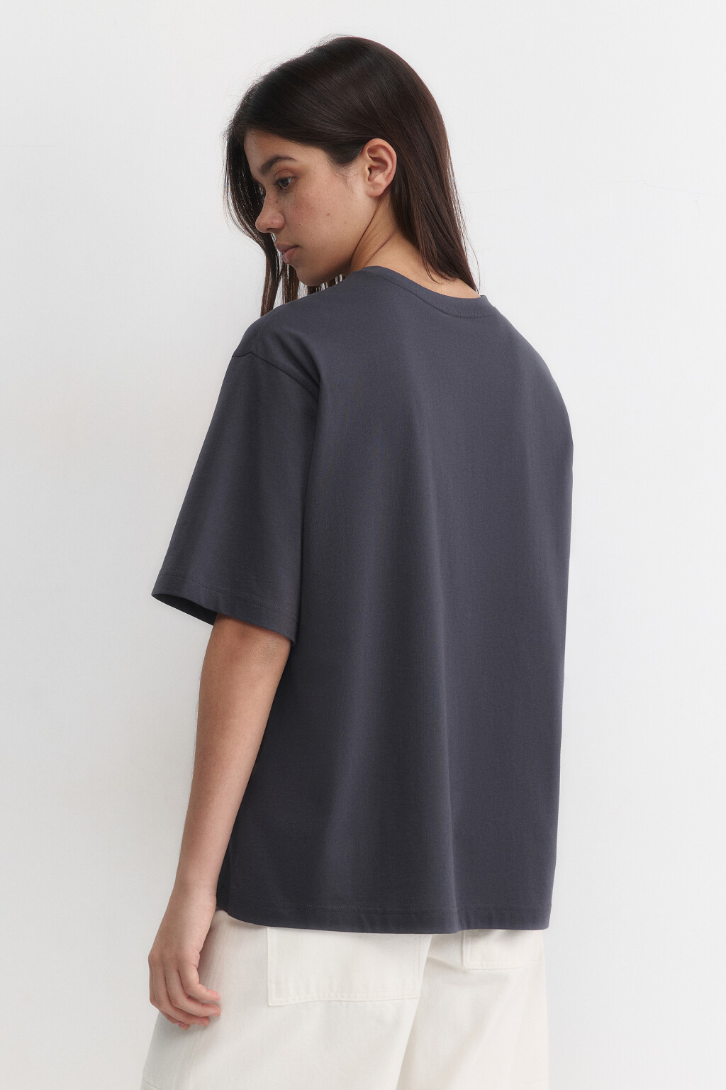 Футболка хлопковая с принтом y2k - цвет серый - 4