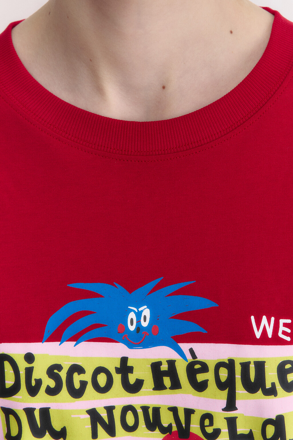 Футболка oversize с новогодним принтом - цвет красный - 6