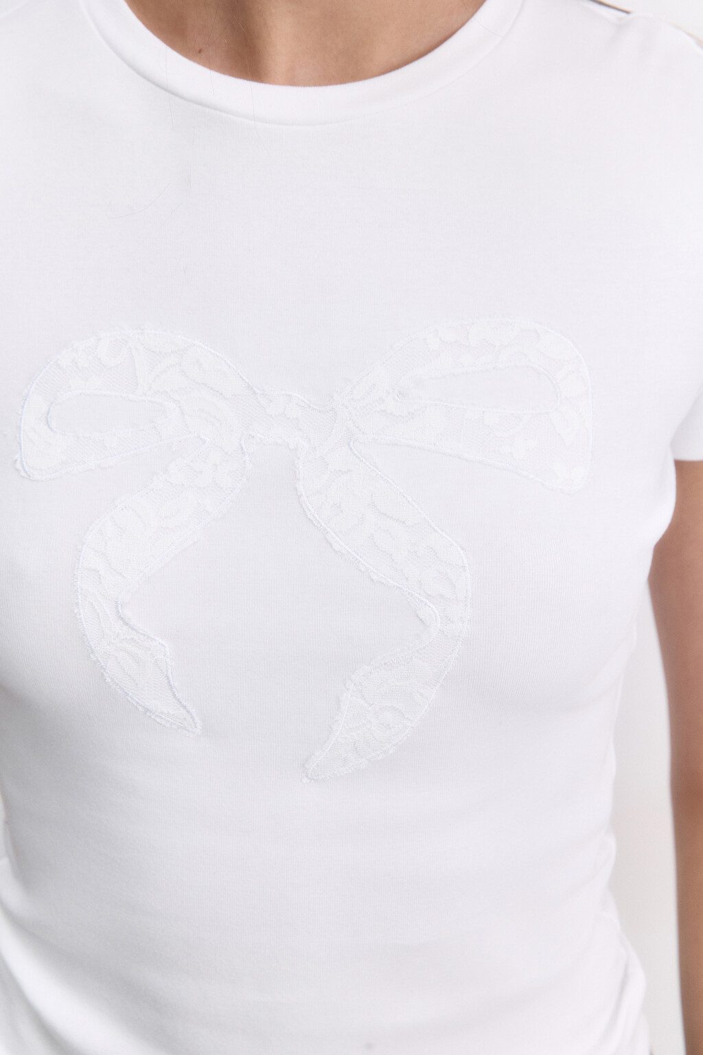 Футболка-топ хлопковая с принтом - цвет белый - 6