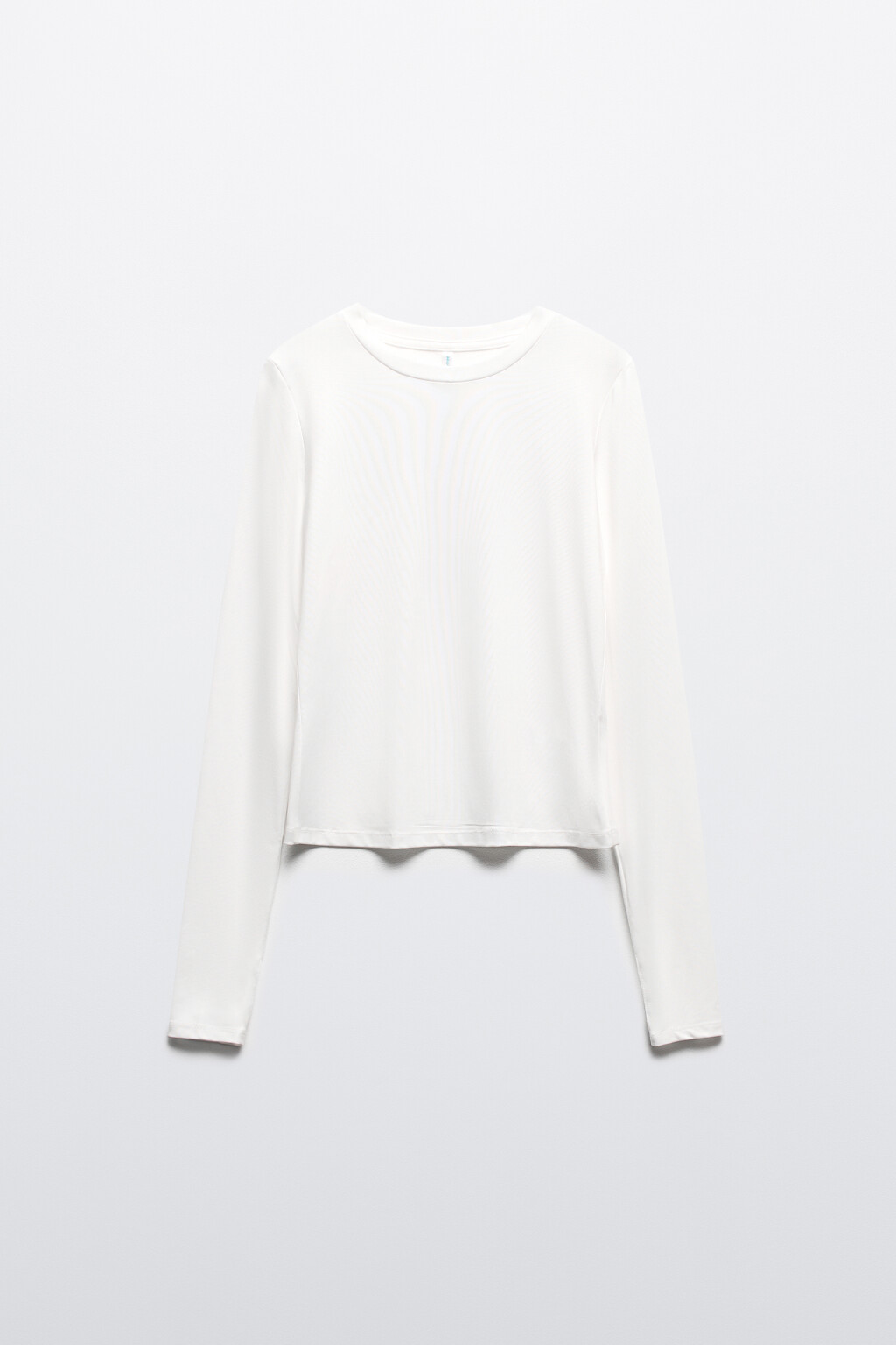 Лонгслив облегающий из гладкого трикотажа - цвет белый - 8