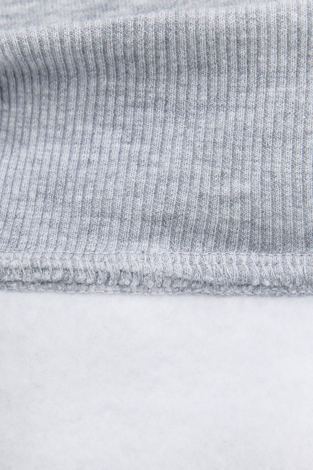 Худи-зипка укороченная с начесом и капюшоном - цвет серый - 8