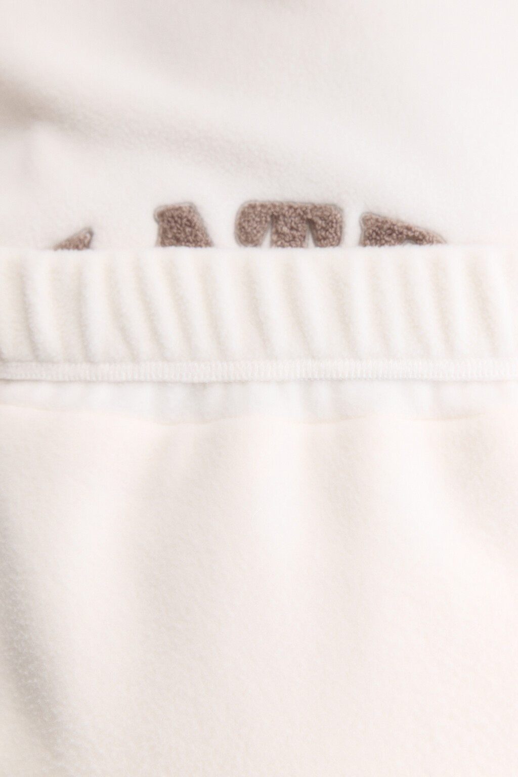 Худи-флиска oversize с капюшоном и принтом - цвет молочный - 7