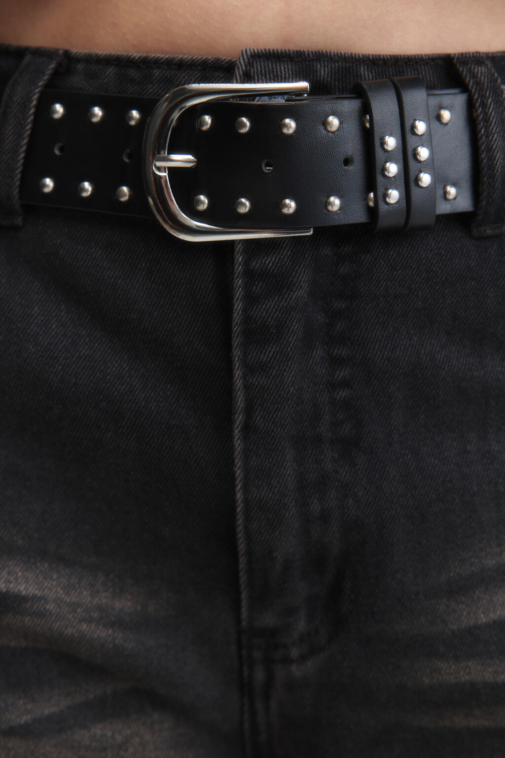 Джинсы широкие с масляной стиркой и ремнем - цвет коричневый - 7