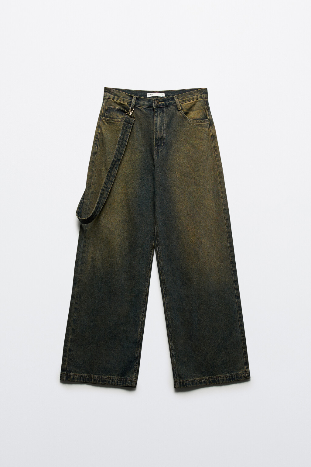 Джинсы baggy fit с декоративным ремнем - цвет темный тинт - 8