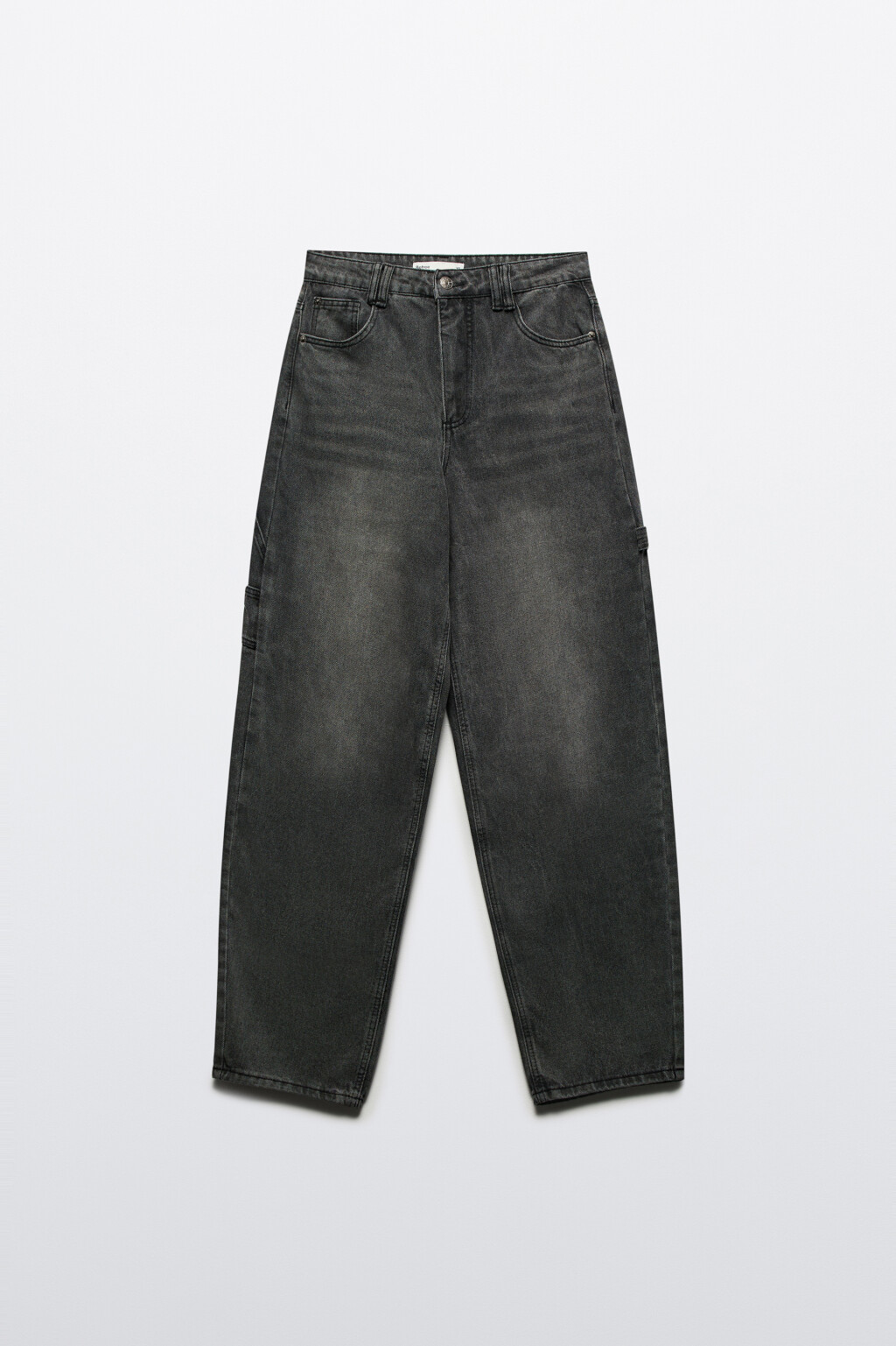 Джинсы baggy fit с декоративной петлей - цвет серый - 8