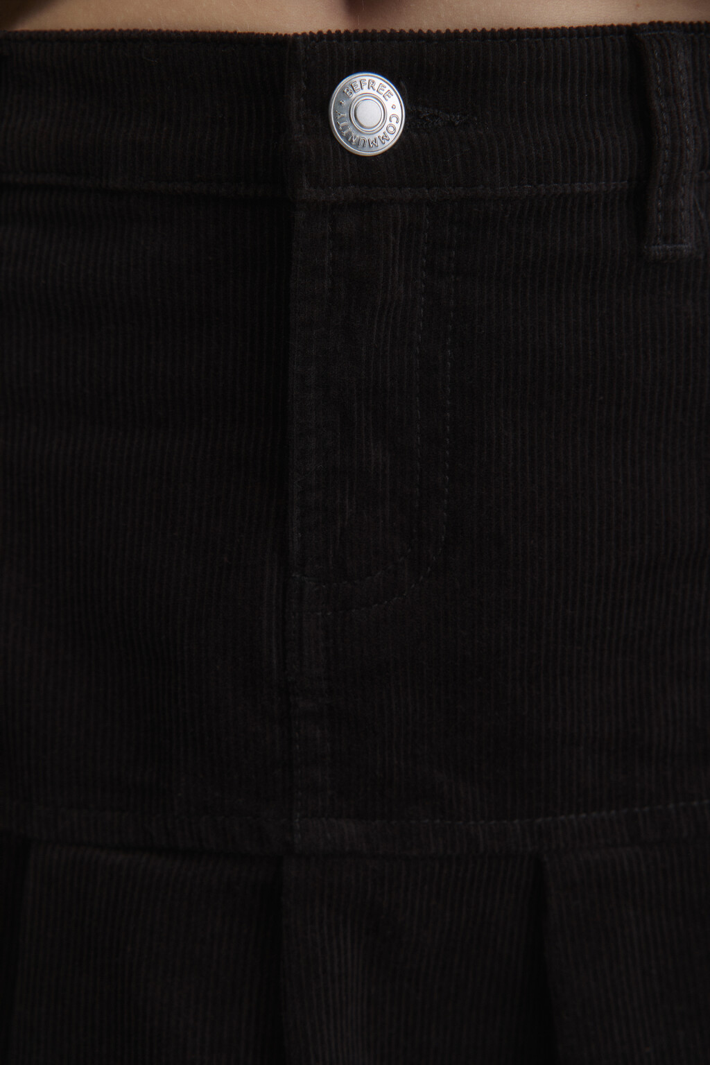 Юбка мини плиссированная из вельвета - цвет серый - 6