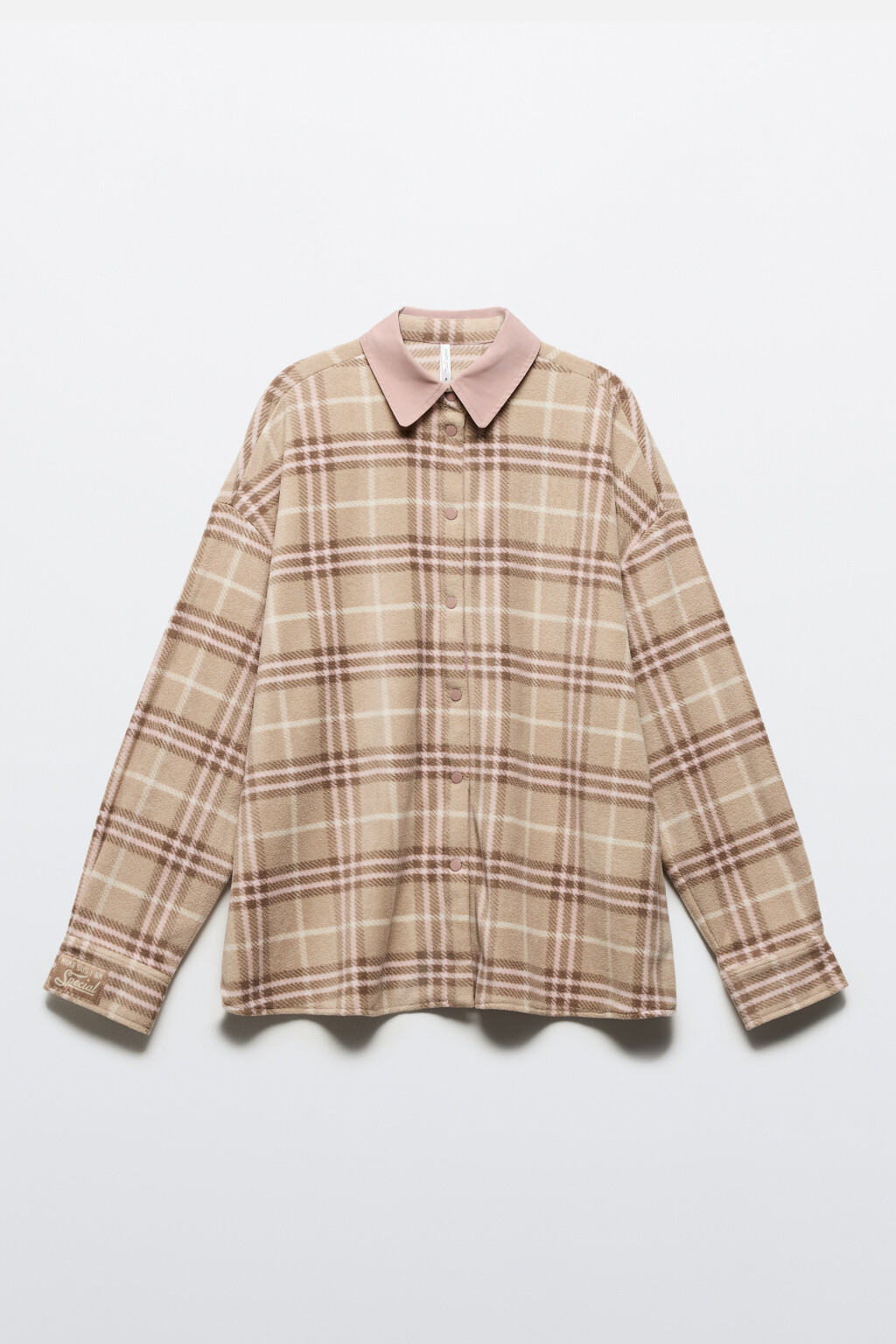 Рубашка флисовая утепленная в клетку - цвет мультиколор - 8