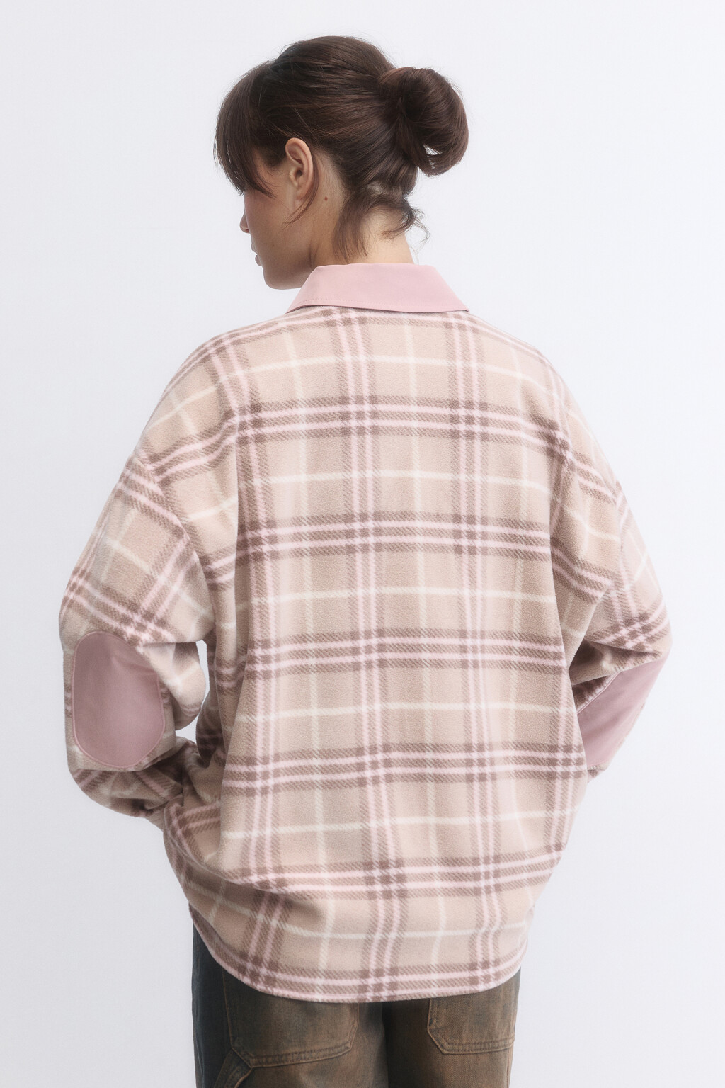 Рубашка флисовая утепленная в клетку - цвет мультиколор - 4