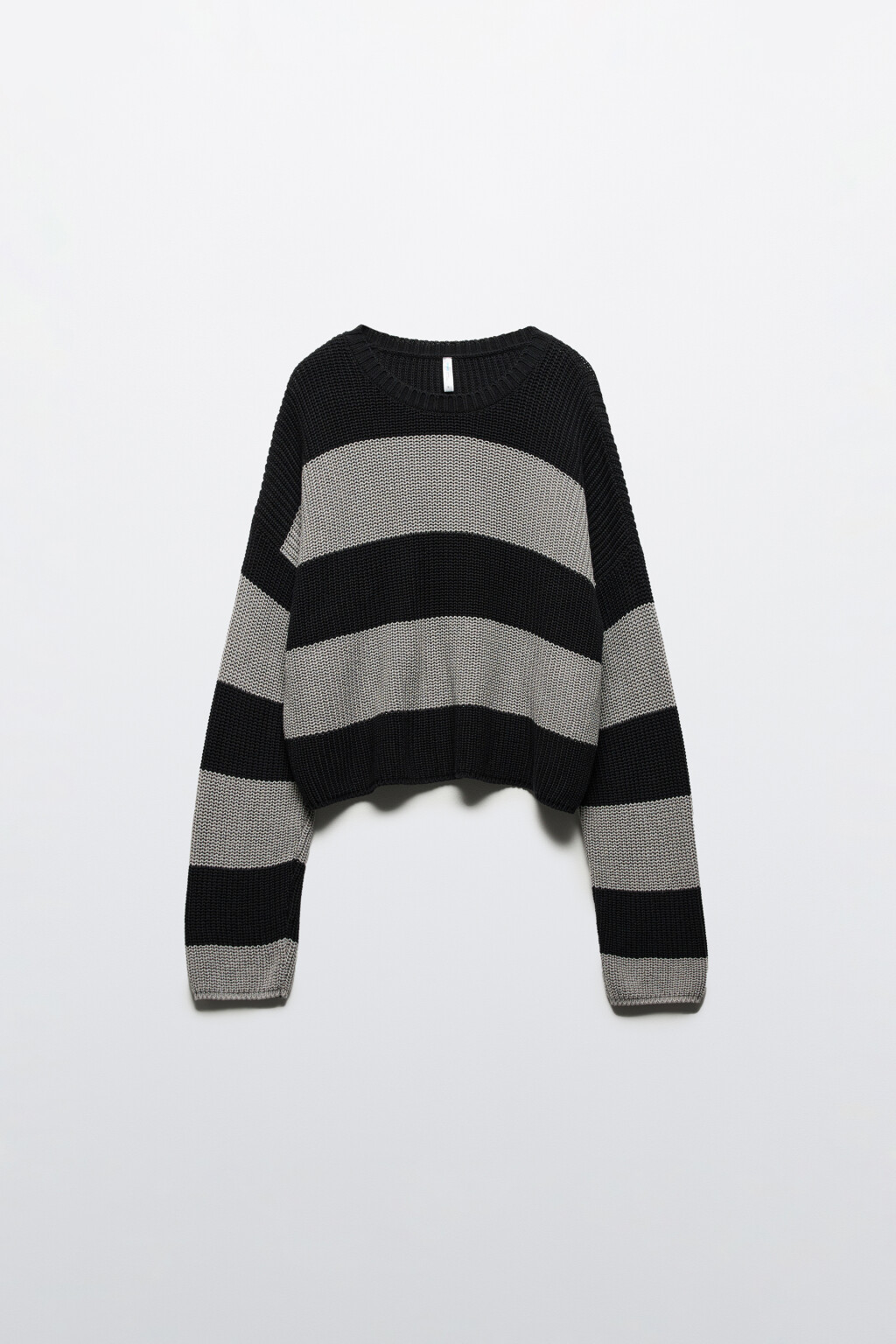 Джемпер oversize вязаный из хлопковой пряжи - цвет серый - 10