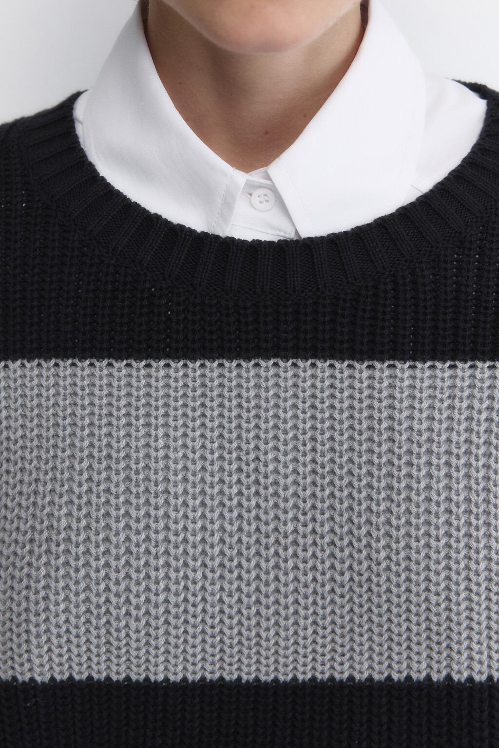 Джемпер oversize вязаный из хлопковой пряжи - цвет серый - 8