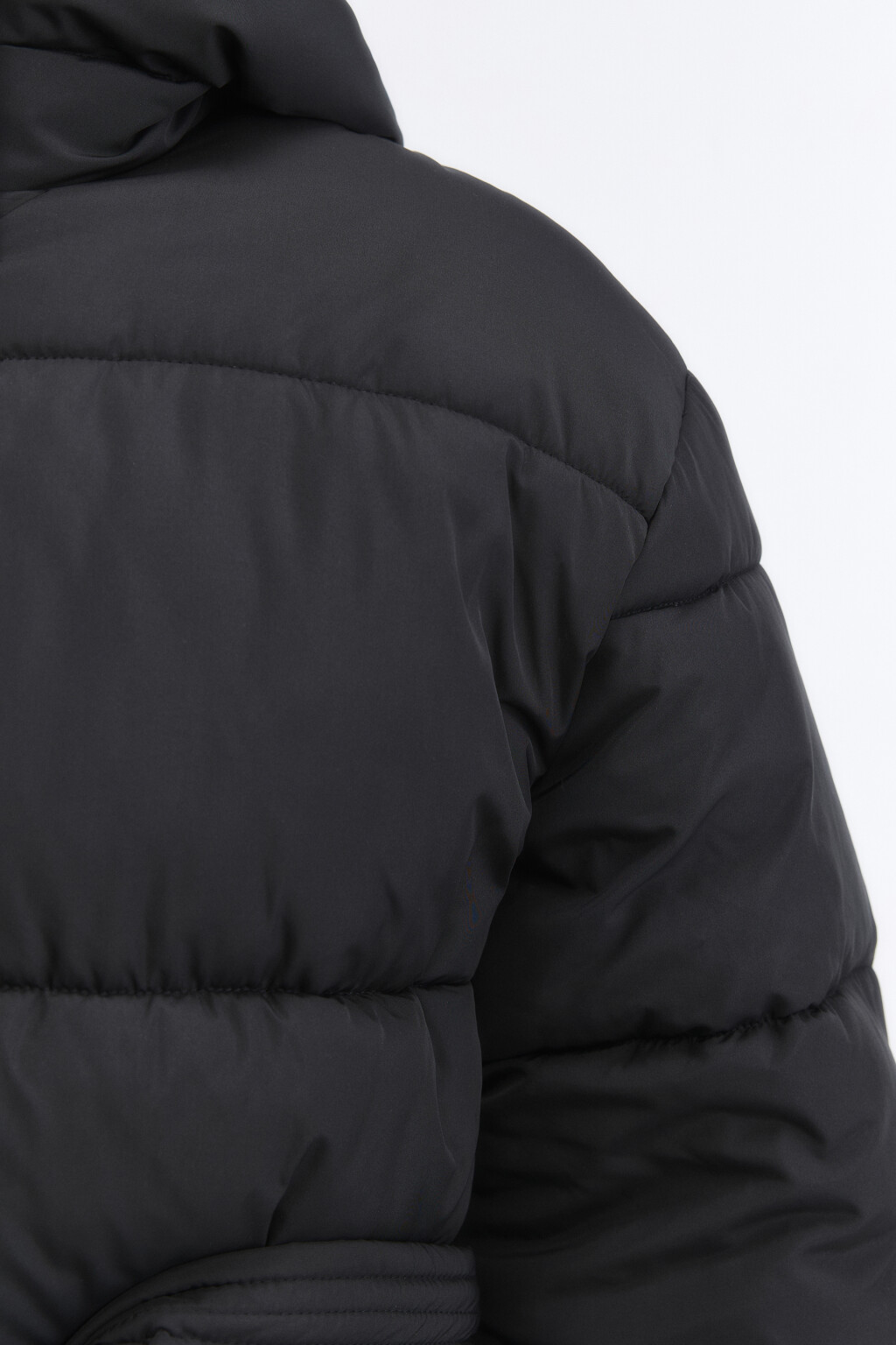 Куртка стеганая с поясом и рожками на капюшоне - цвет черный - 7