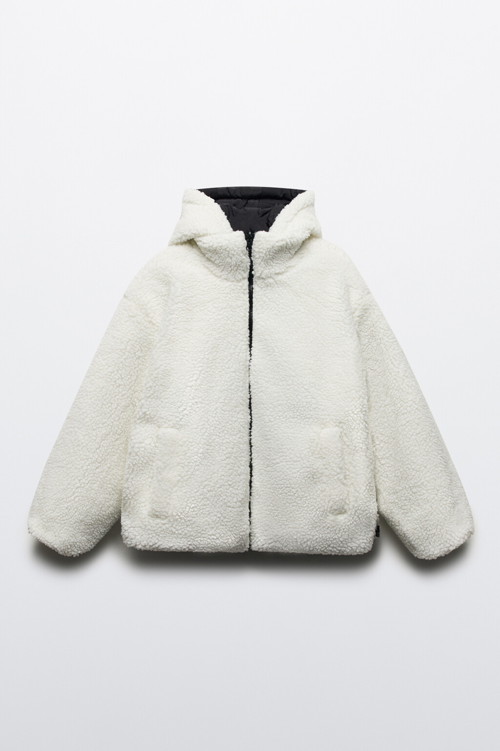 Куртка стеганая двусторонняя с отделкой под мех - цвет черный - 11