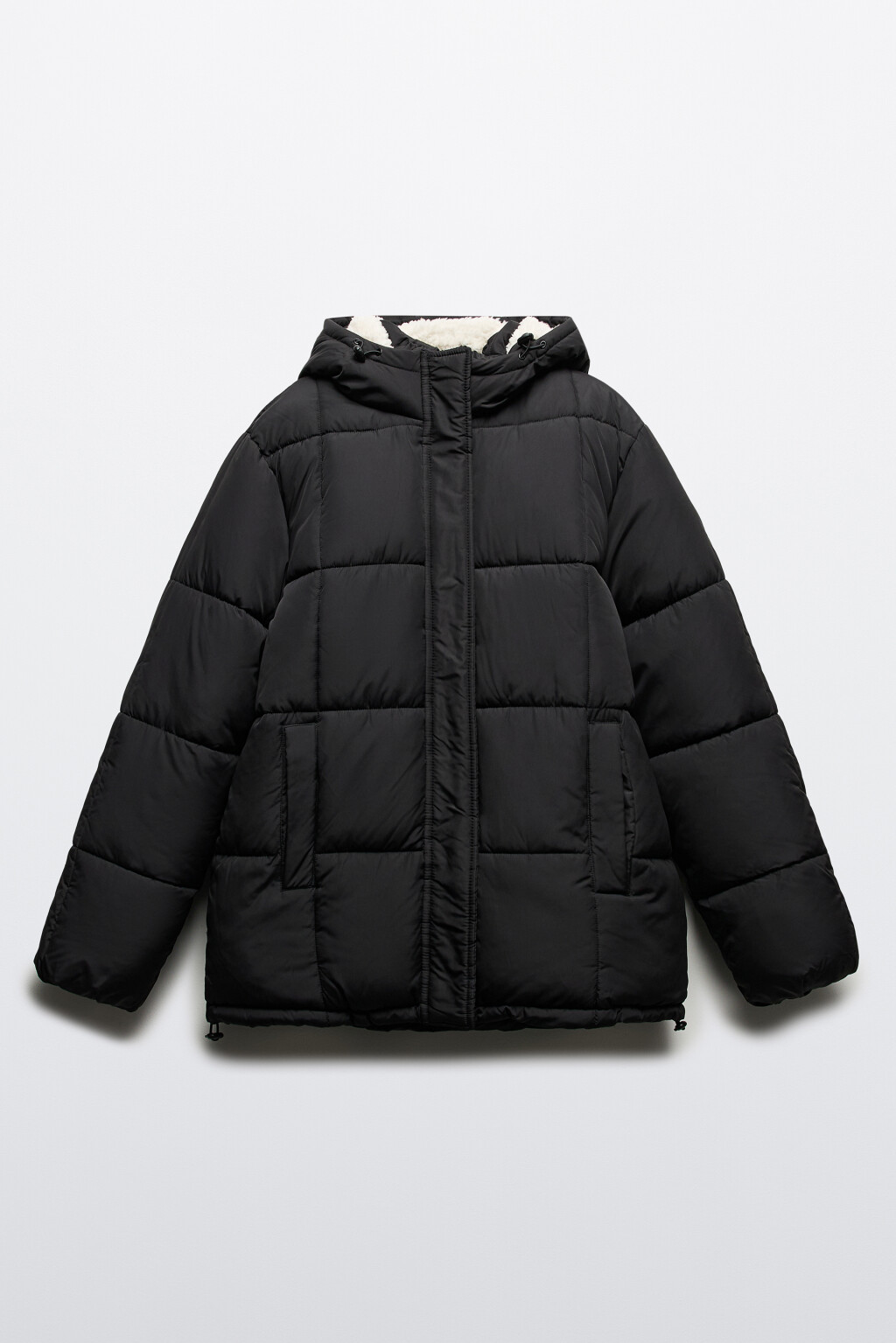 Куртка стеганая с капюшоном и рукавицами - цвет черный - 10