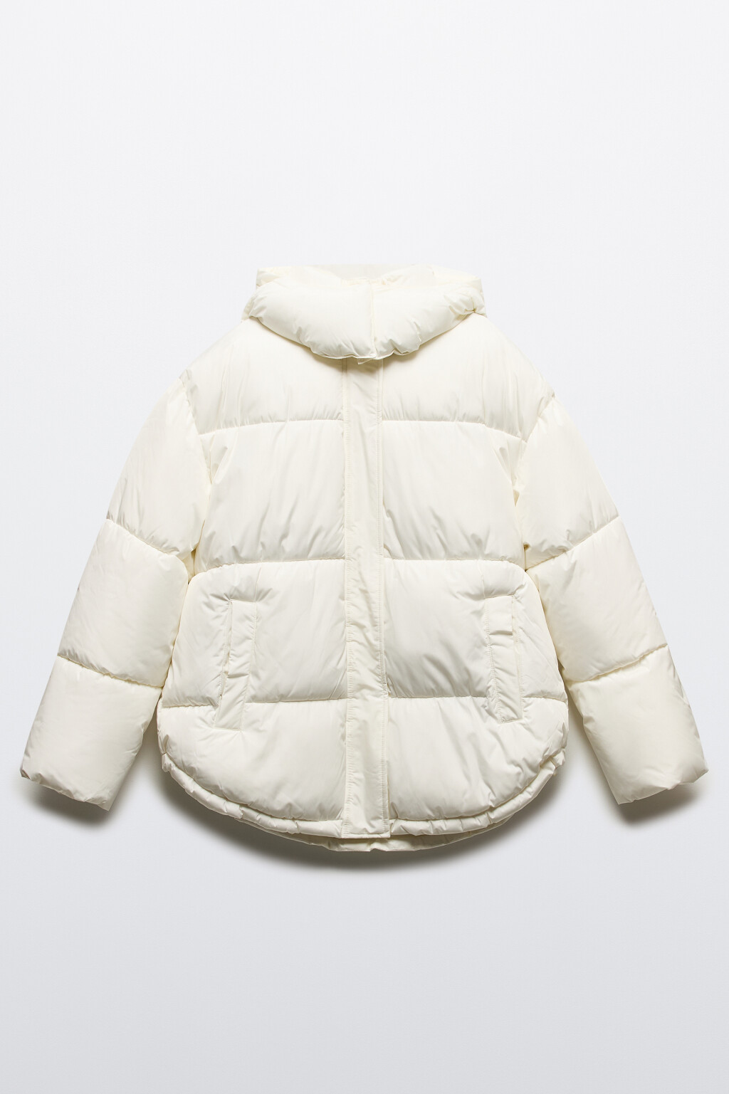 Куртка oversize стеганая с капюшоном - цвет молочный - 9