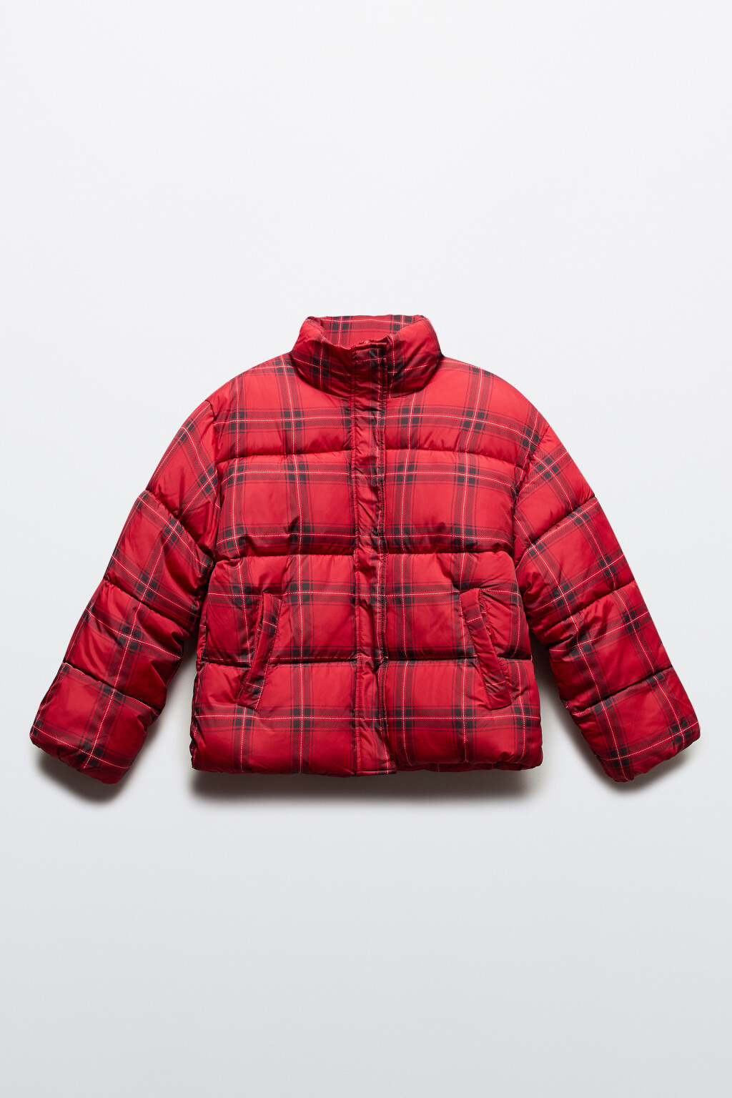 Куртка-пуховик стеганая с принтом в клетку - цвет мультиколор - 10