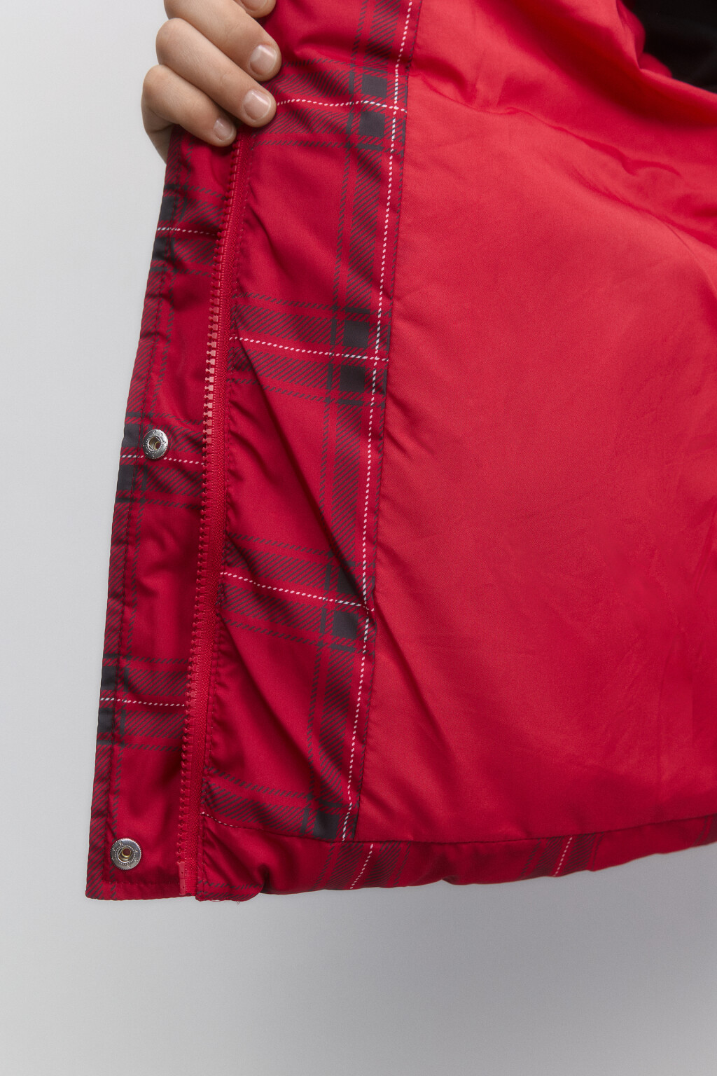 Куртка-пуховик стеганая с принтом в клетку - цвет мультиколор - 9