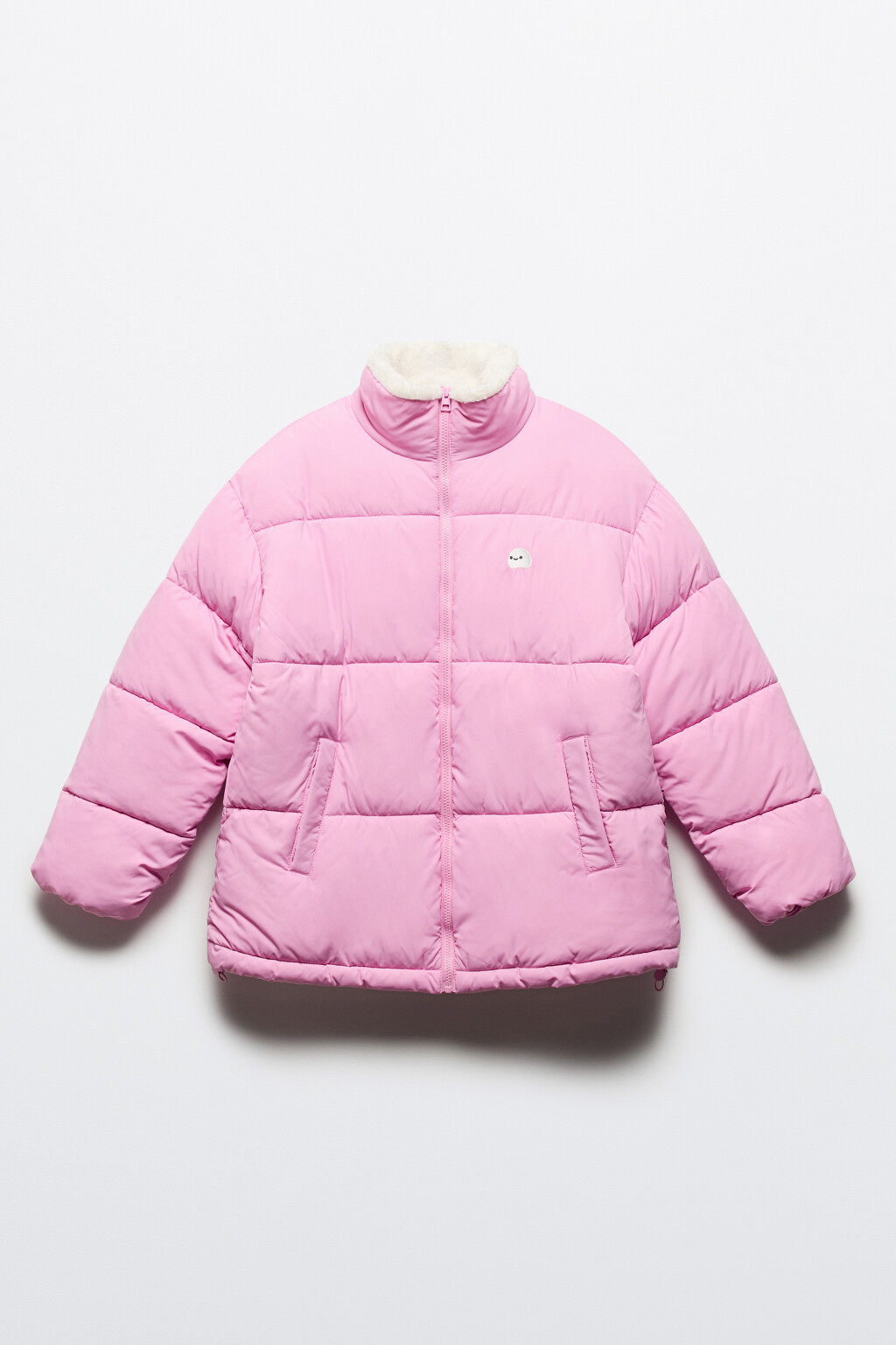 Куртка стеганая с подкладкой из искусственного меха - цвет розовый - 10
