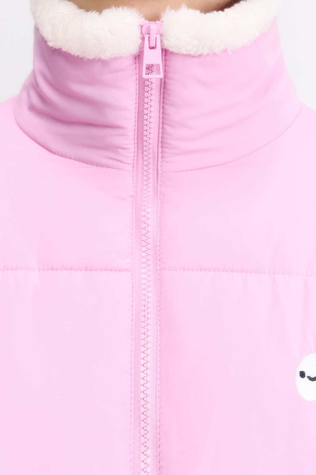Куртка стеганая с подкладкой из искусственного меха - цвет розовый - 6
