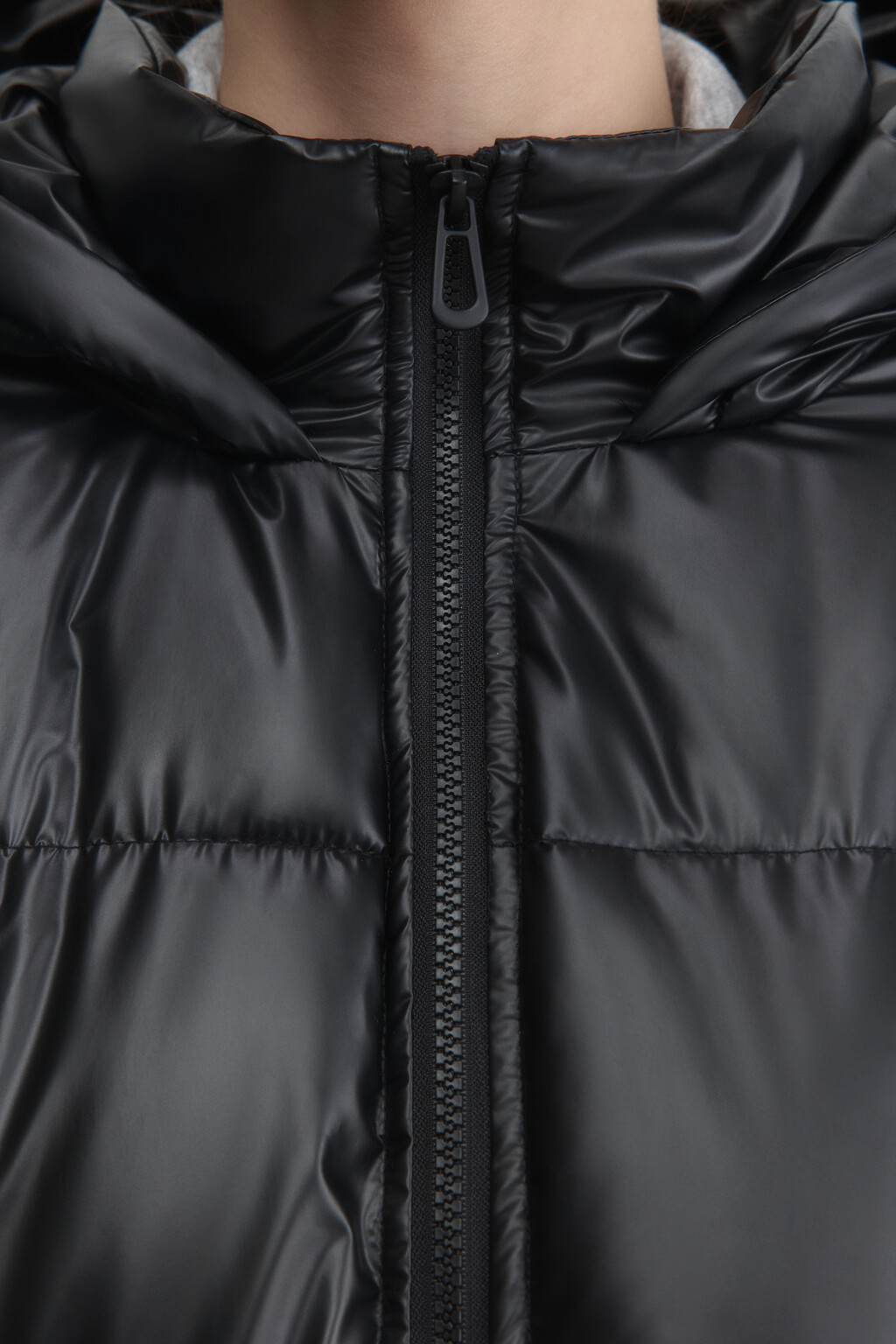 Куртка стеганая с жемчужным эффектом - цвет черный - 6