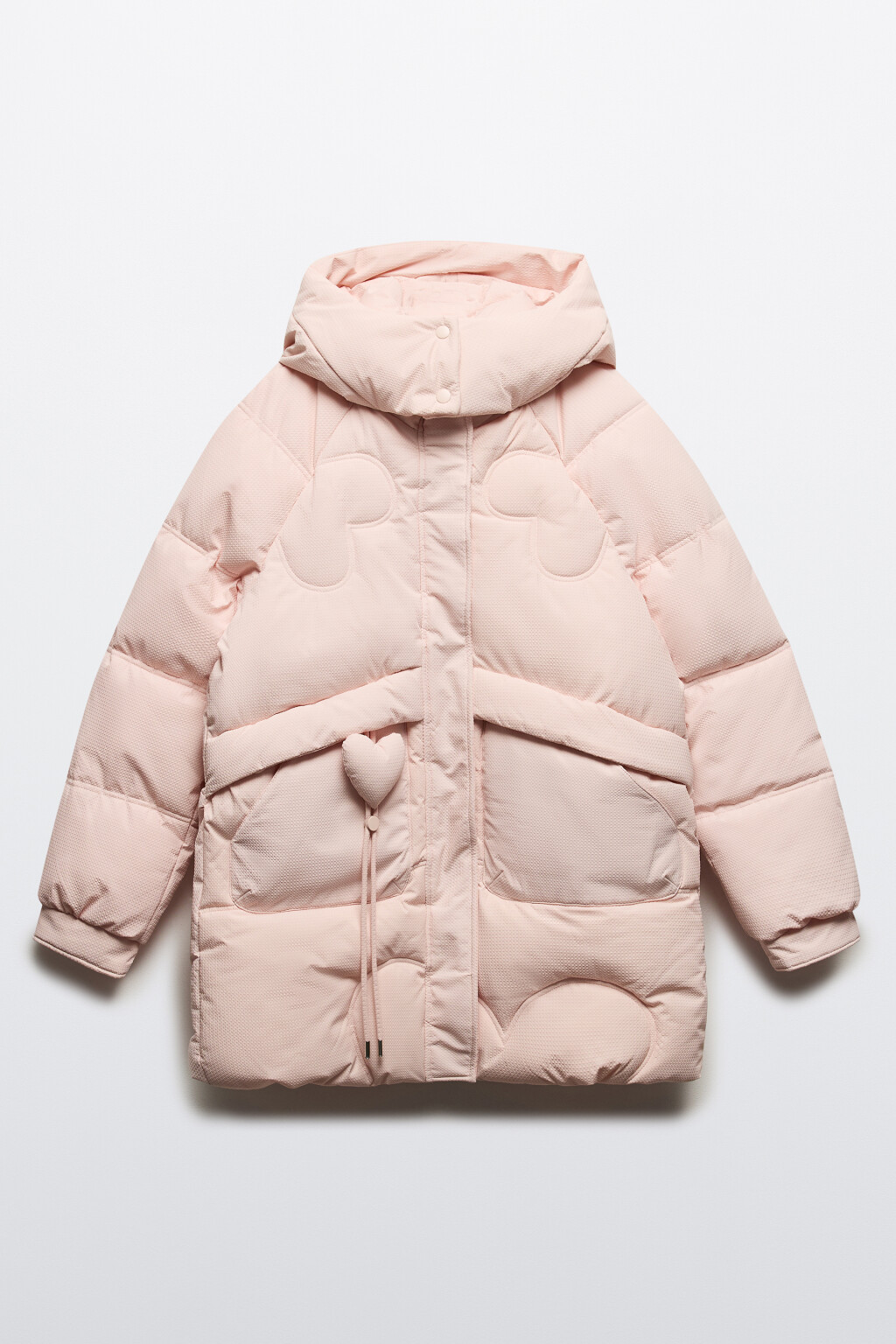 Куртка утепленная с капюшоном и фигурной стежкой - цвет розовый - 9