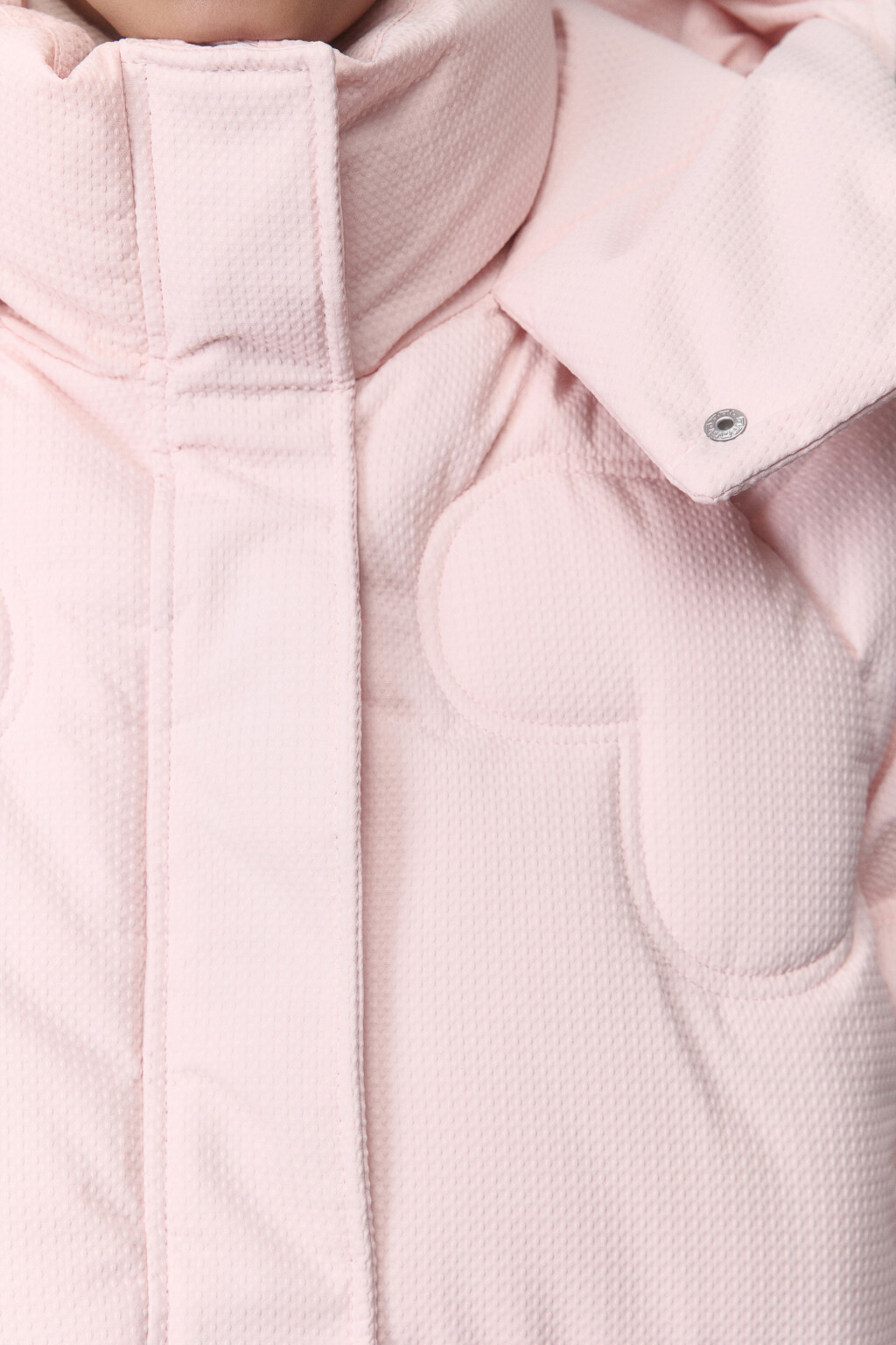 Куртка утепленная с капюшоном и фигурной стежкой - цвет розовый - 6