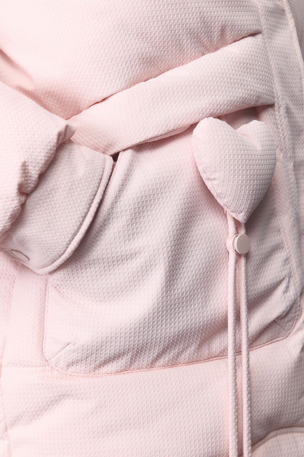Куртка утепленная с капюшоном и фигурной стежкой - цвет розовый - 7