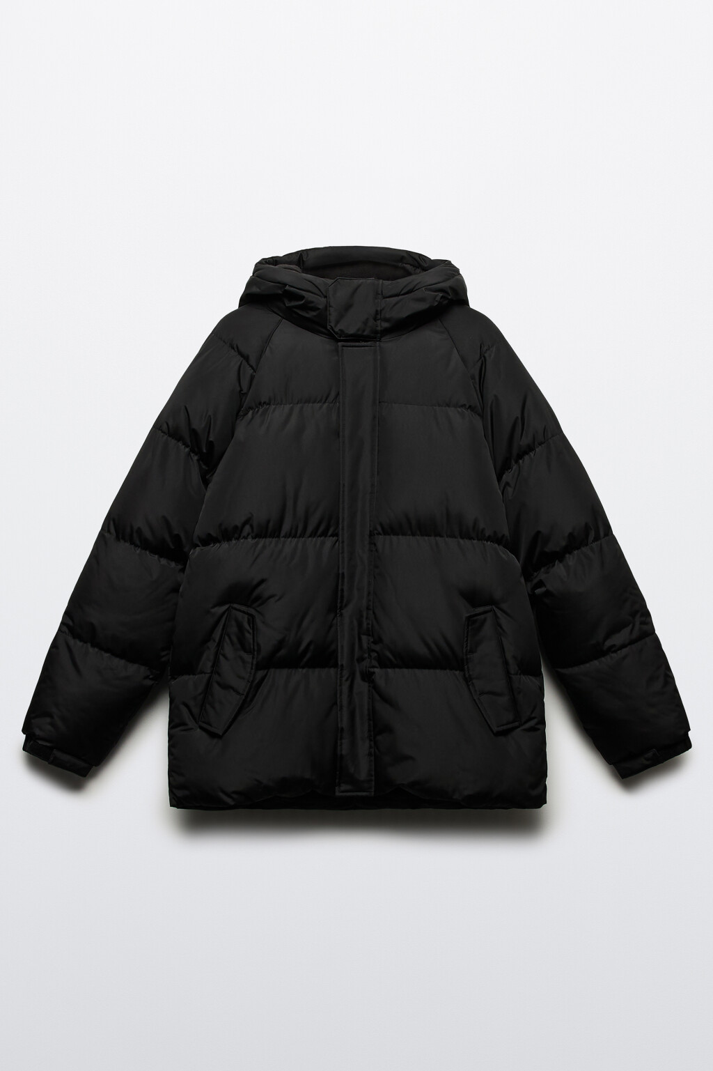 Куртка-пуховик стеганая с капюшоном - цвет черный - 9