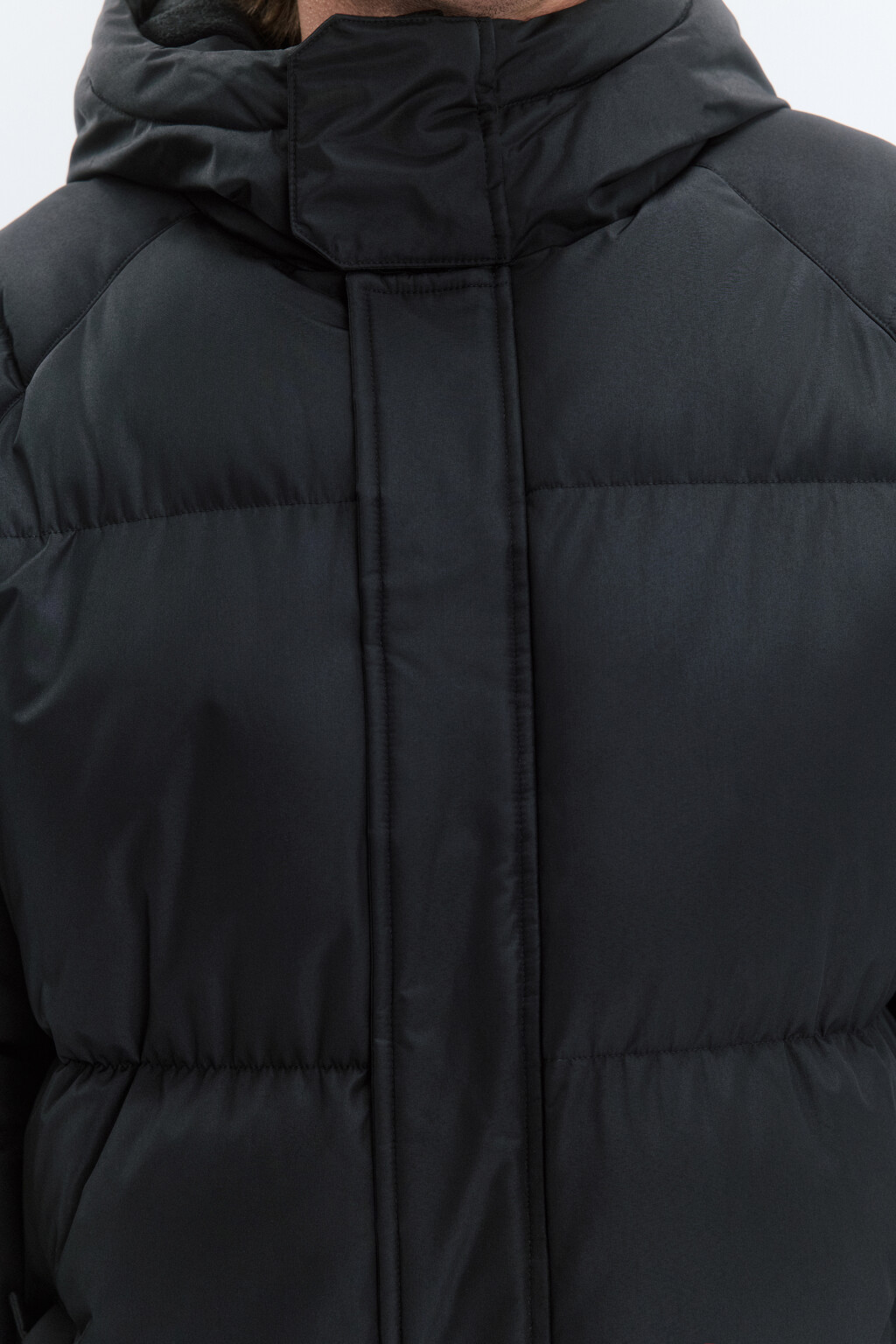 Куртка-пуховик стеганая с капюшоном - цвет черный - 7