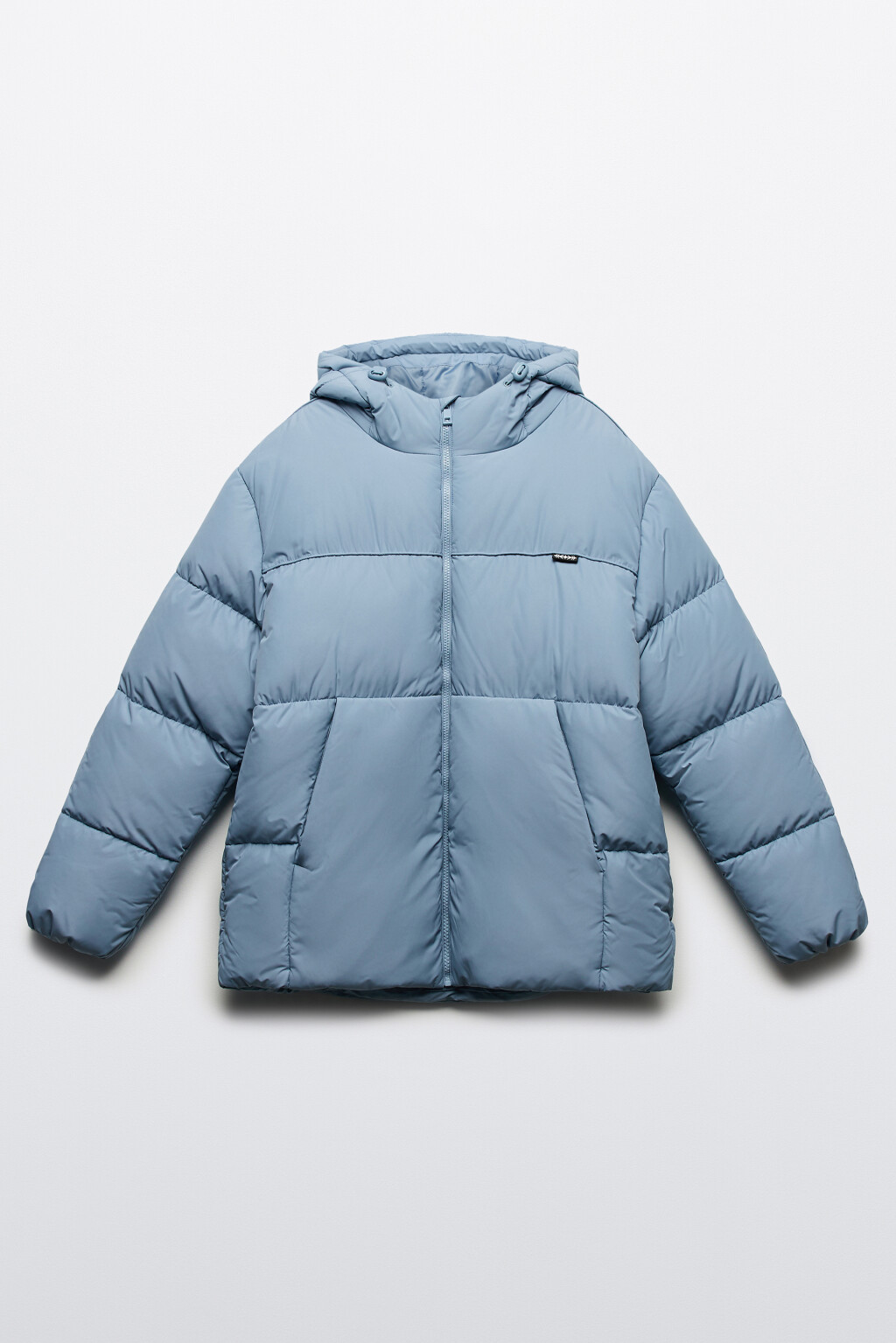 Куртка-пуховик стеганая с капюшоном - цвет голубой - 9