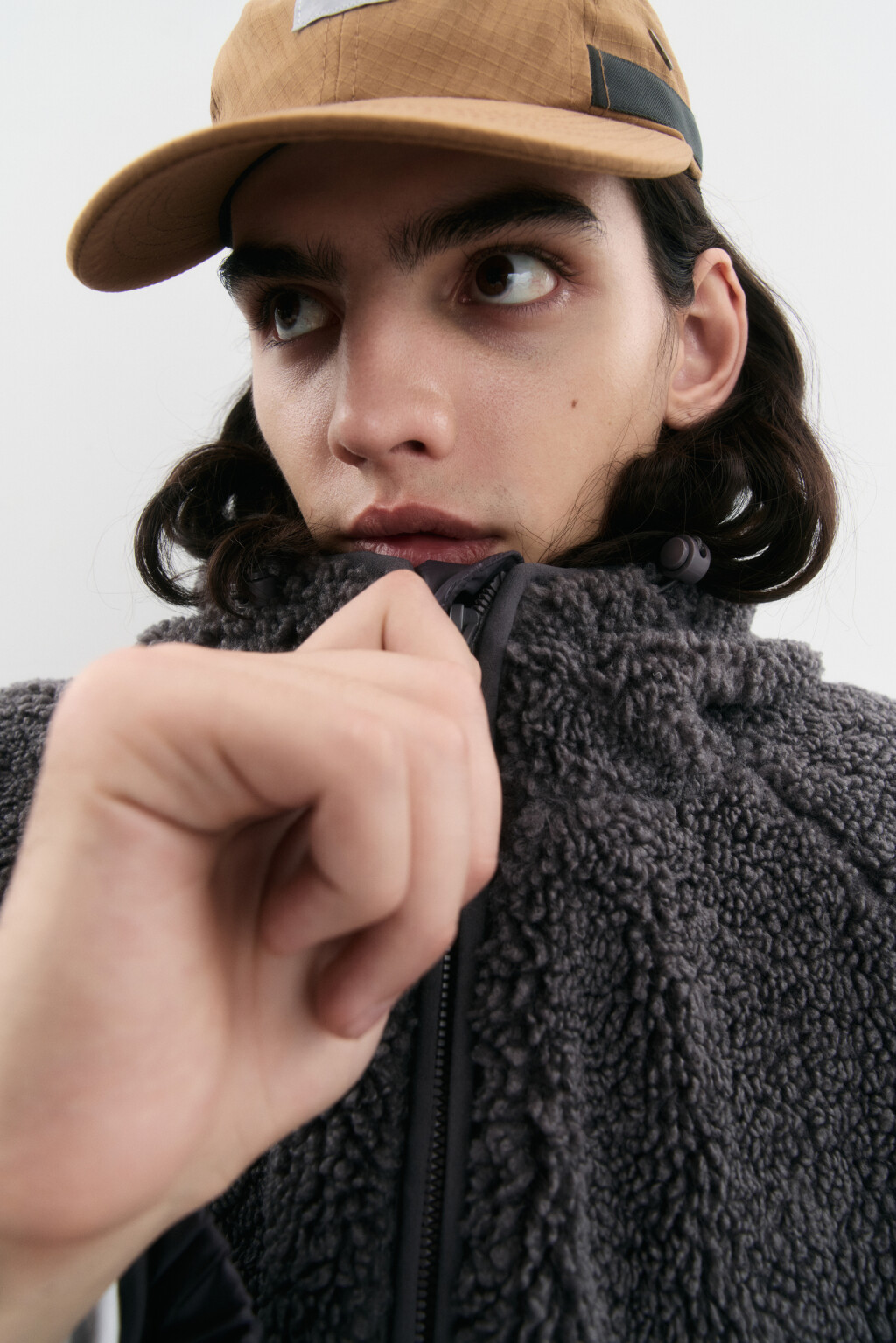 Куртка флисовая утепленная с капюшоном - цвет серый - 7