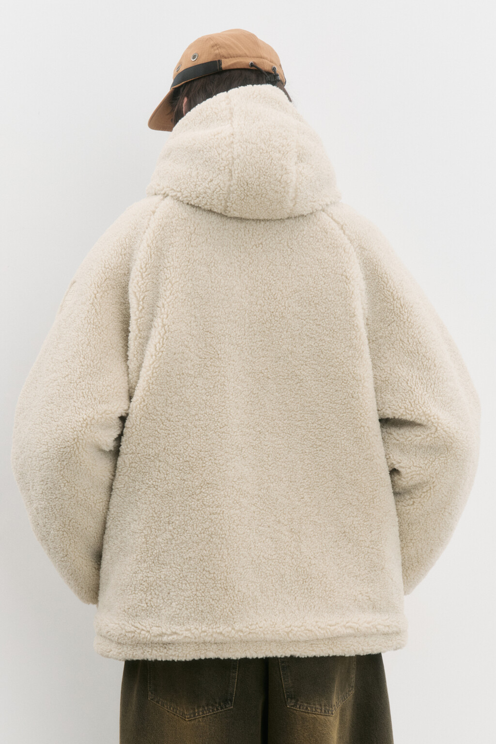 Куртка флисовая утепленная с капюшоном - цвет бежевый - 5