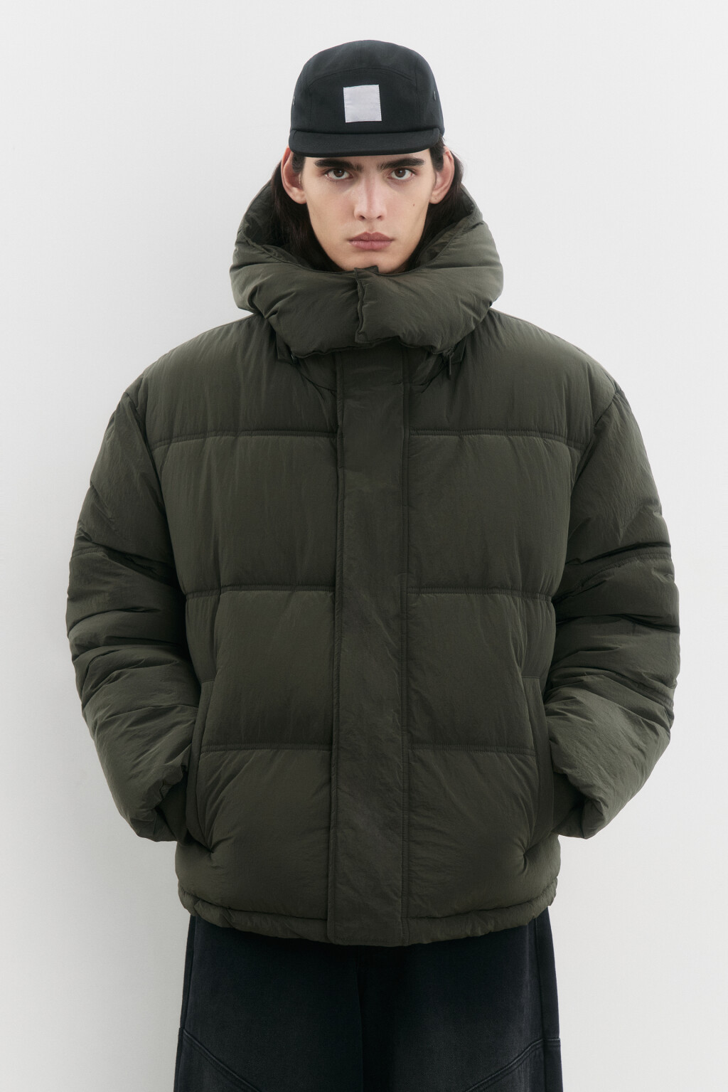 Куртка стеганая со съемным капюшоном - цвет зеленый - 3