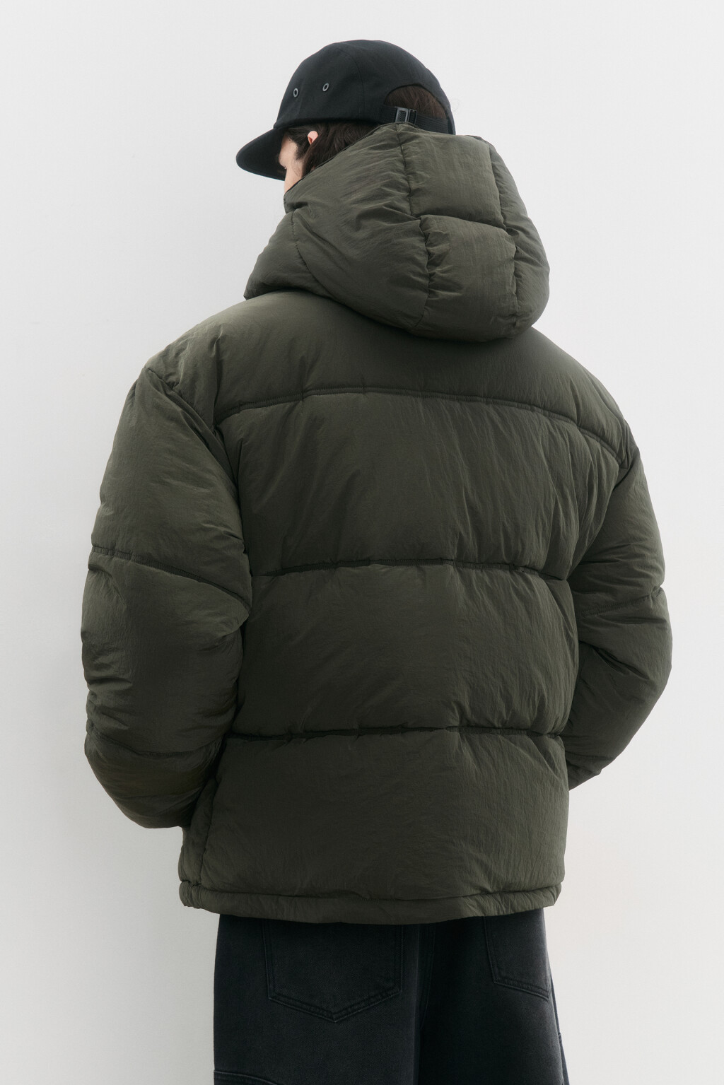 Куртка стеганая со съемным капюшоном - цвет зеленый - 5