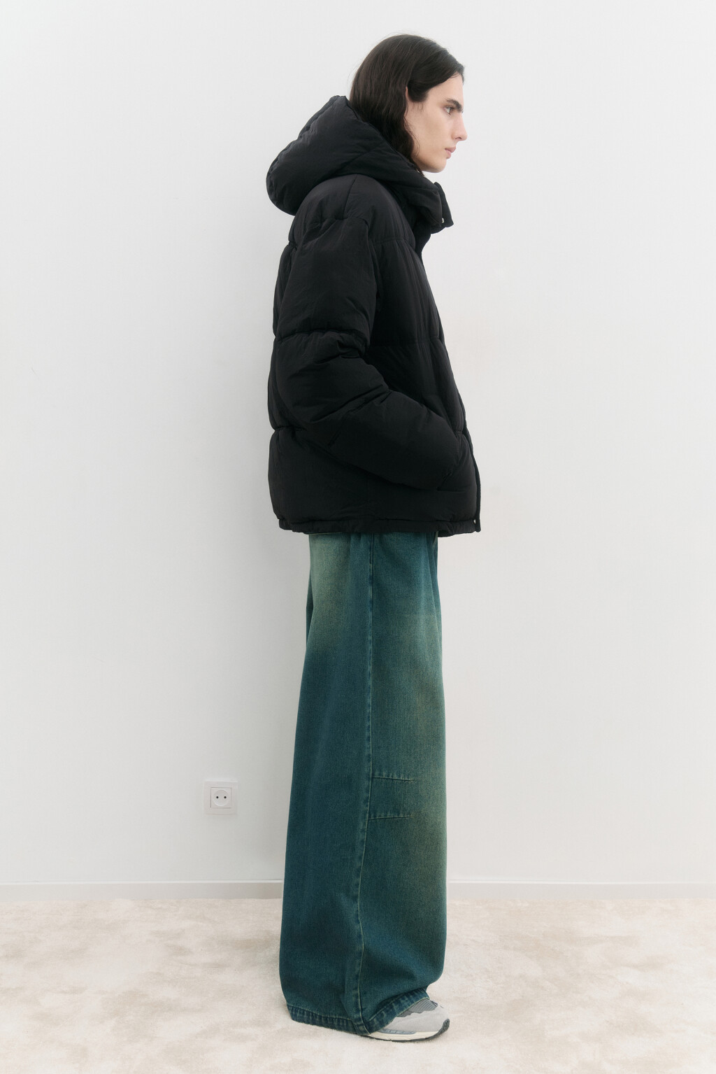 Куртка стеганая со съемным капюшоном - цвет черный - 2