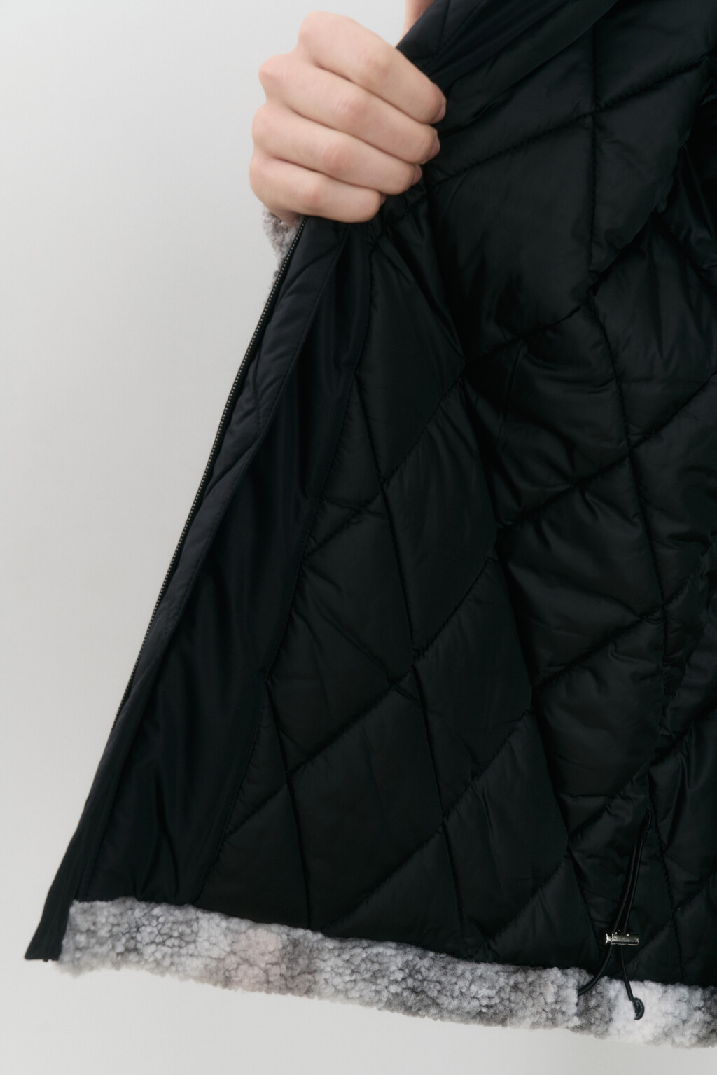 Куртка из искусственного меха с принтом - цвет белый - 7