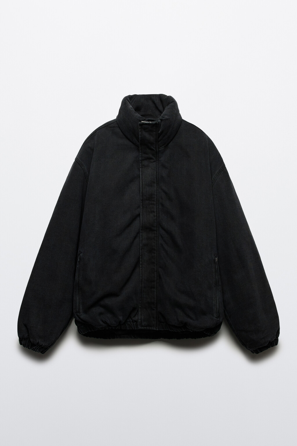 Куртка-бомбер утепленная с вареным эффектом - цвет голубой - 11