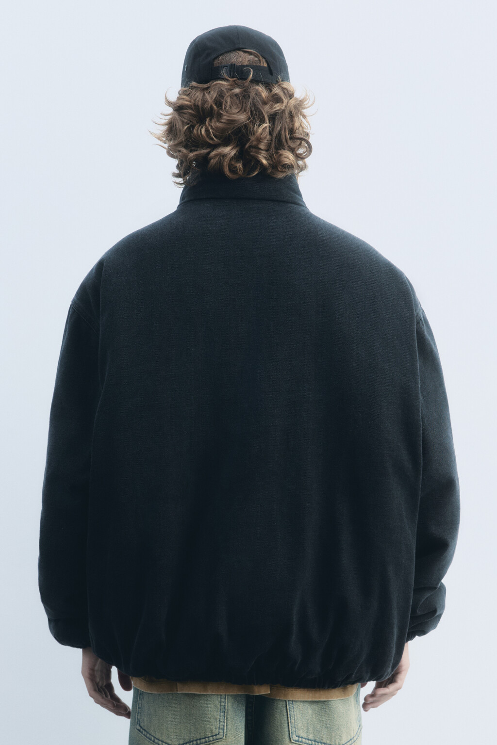 Куртка-бомбер утепленная с вареным эффектом - цвет голубой - 5